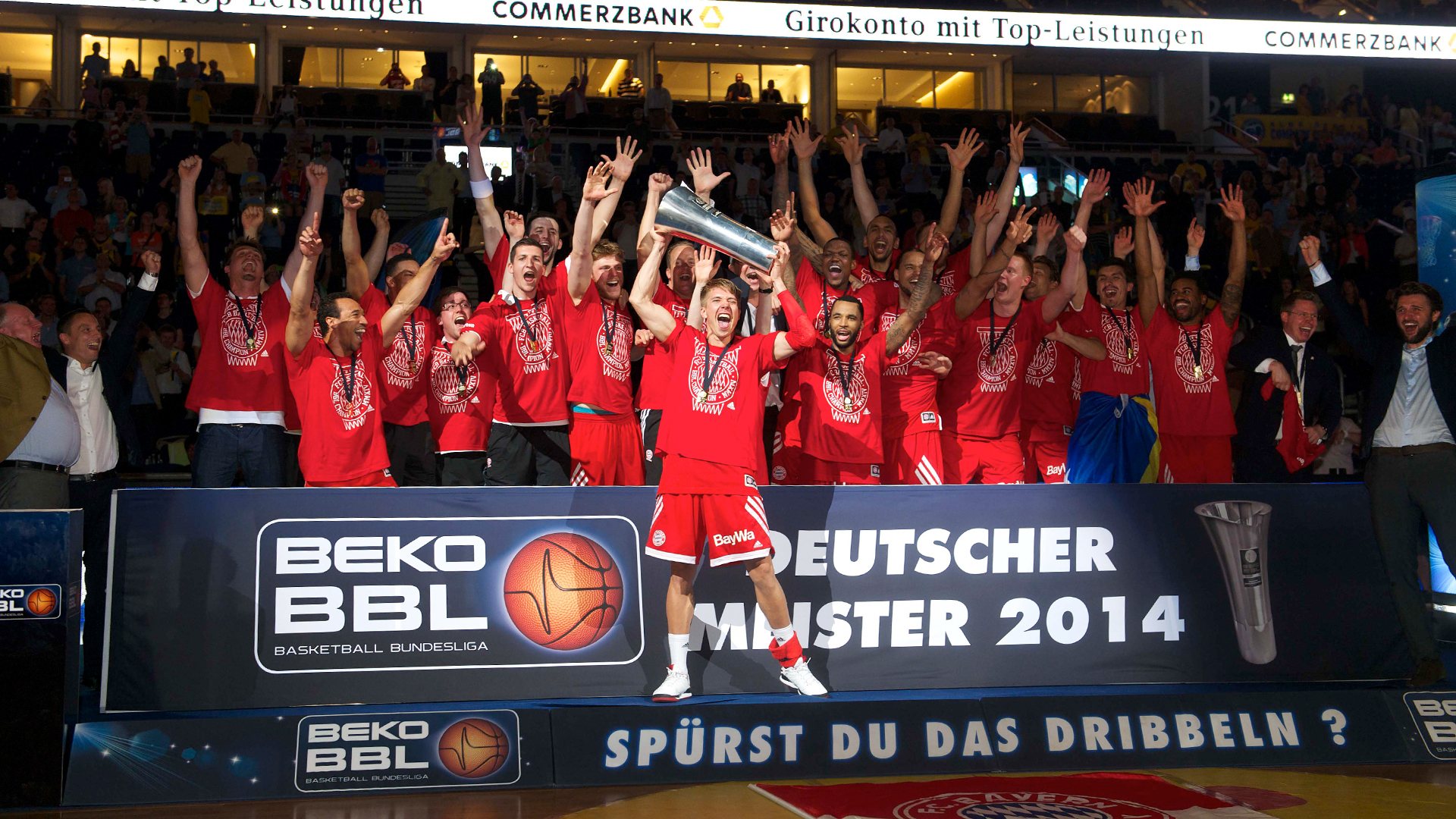Der FC Bayern Basketball als Deutscher Meister 2014