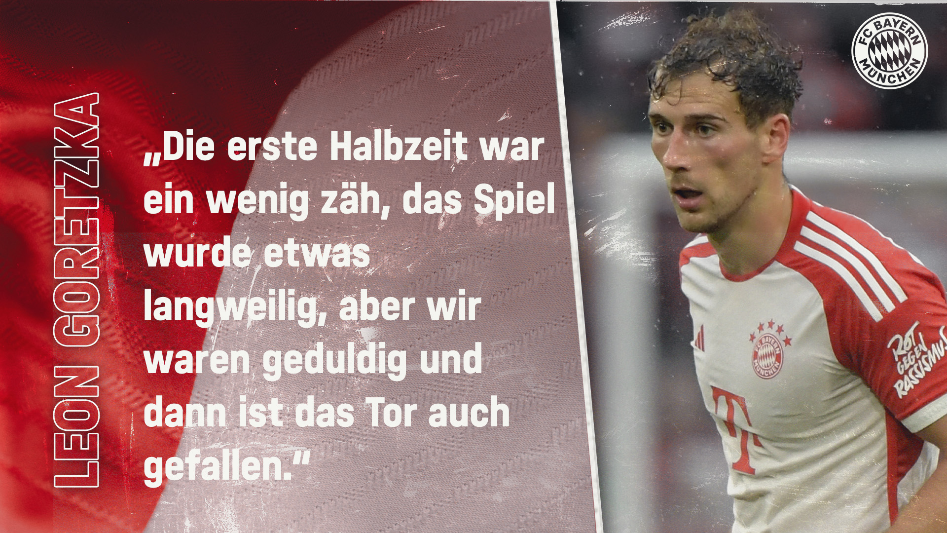 Leon Goretzka zum Bundesliga-Spiel gegen den FC Augsburg