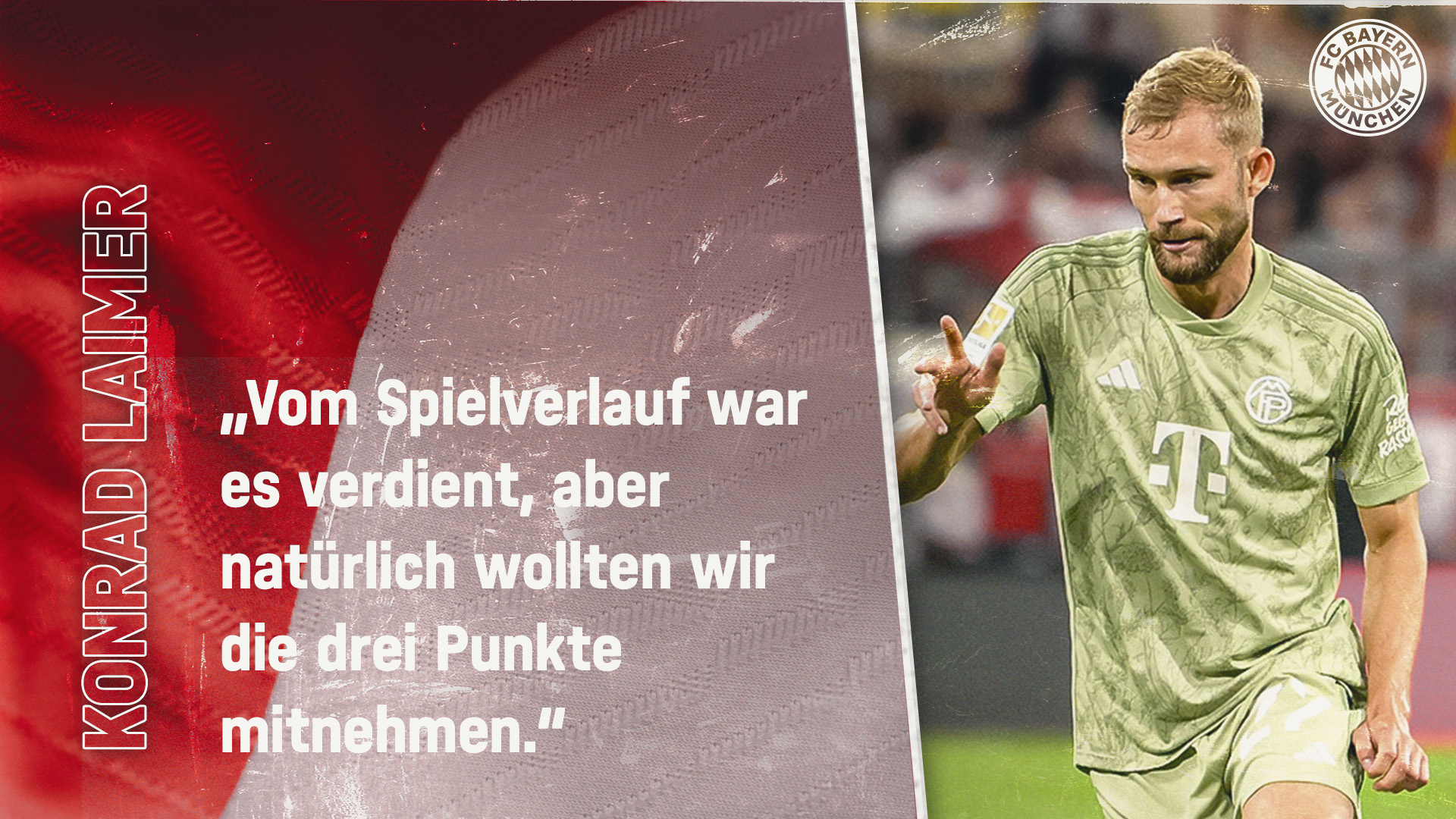 Konrad Laimer zum Bundesliga-Spiel gegen Bayern 04 Leverkusen