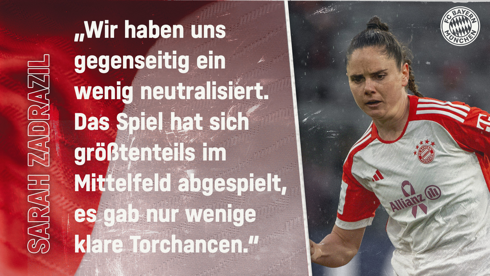 Sarah Zadrazil zum Spiel gegen Eintracht Frankfurt