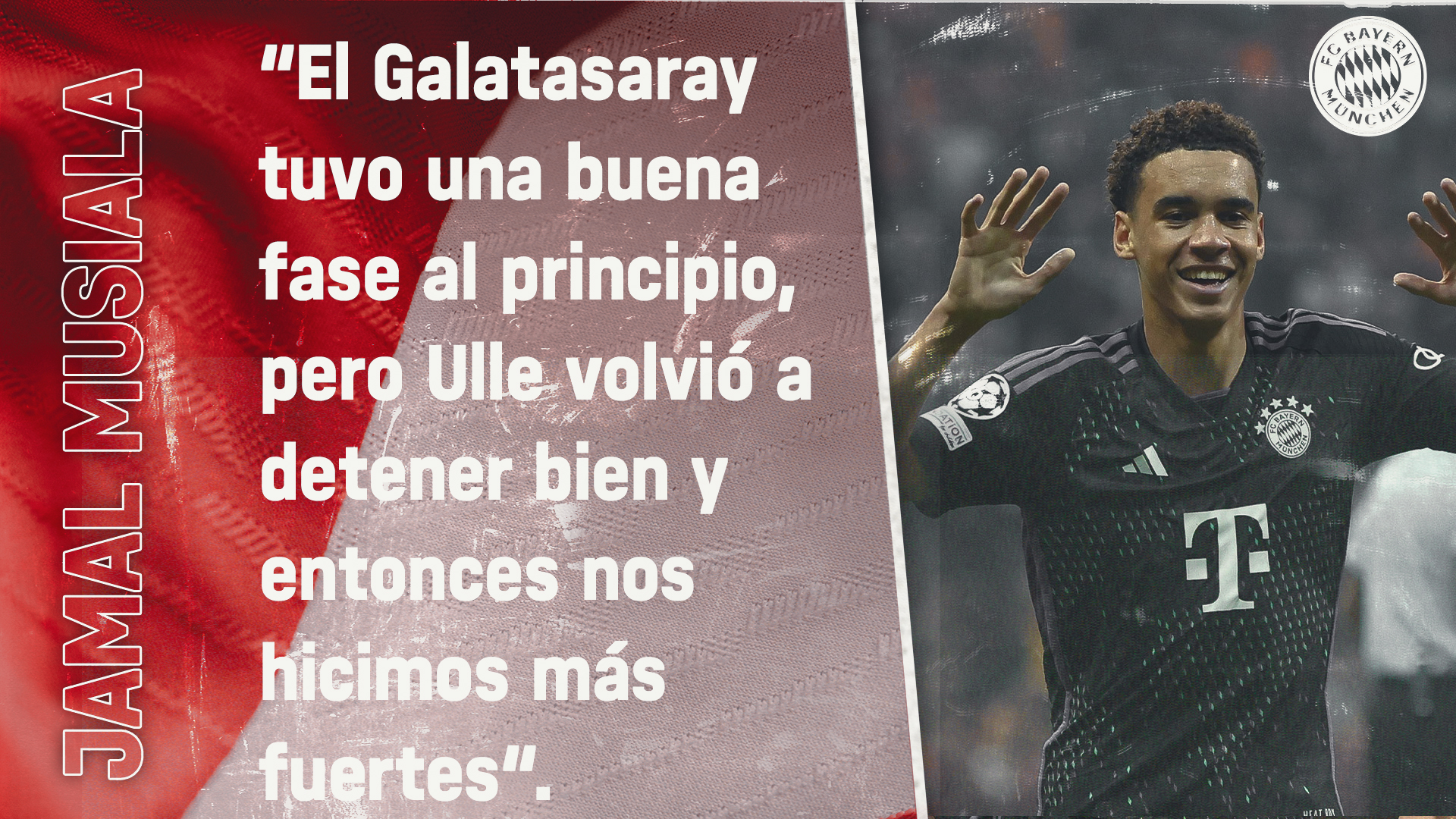 Jamal Musiala sobre el partido de Champions League contra el Galatasaray