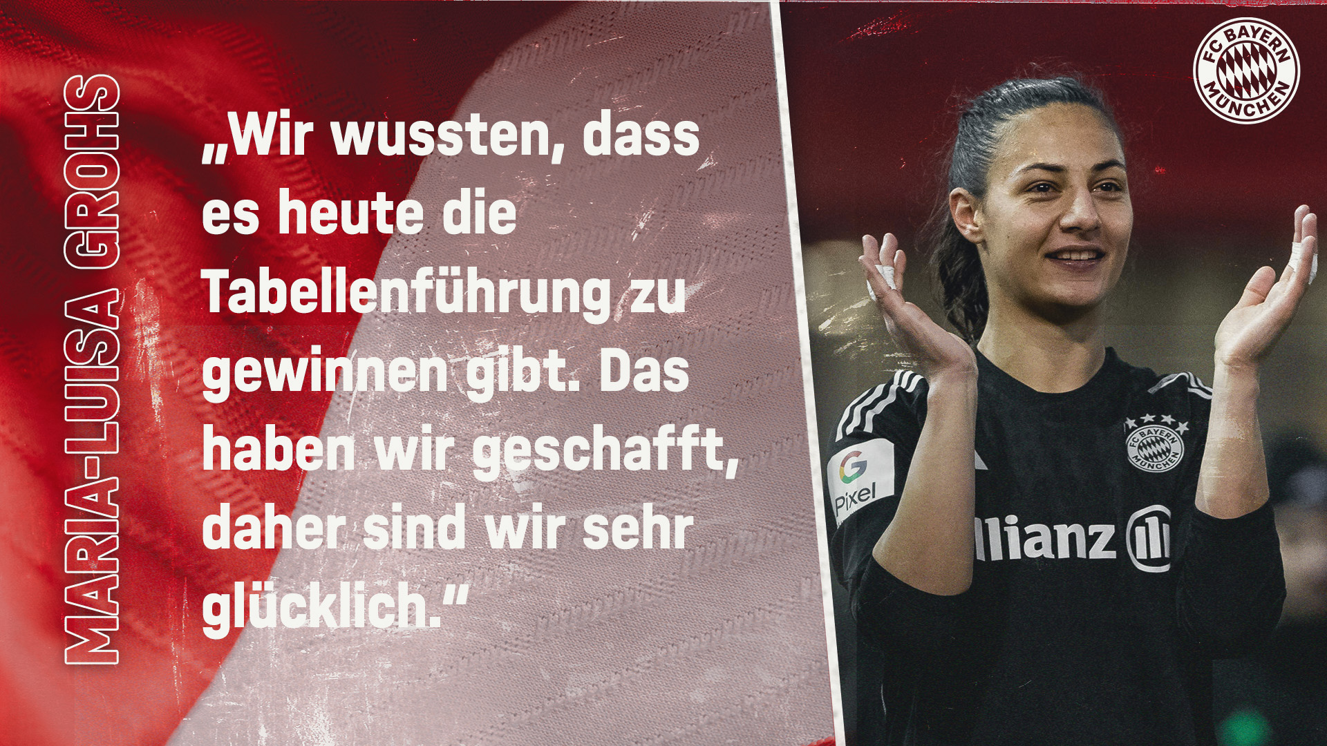 Maria-Luisa Grohs zum Spiel gegen den VfL Wolfsburg