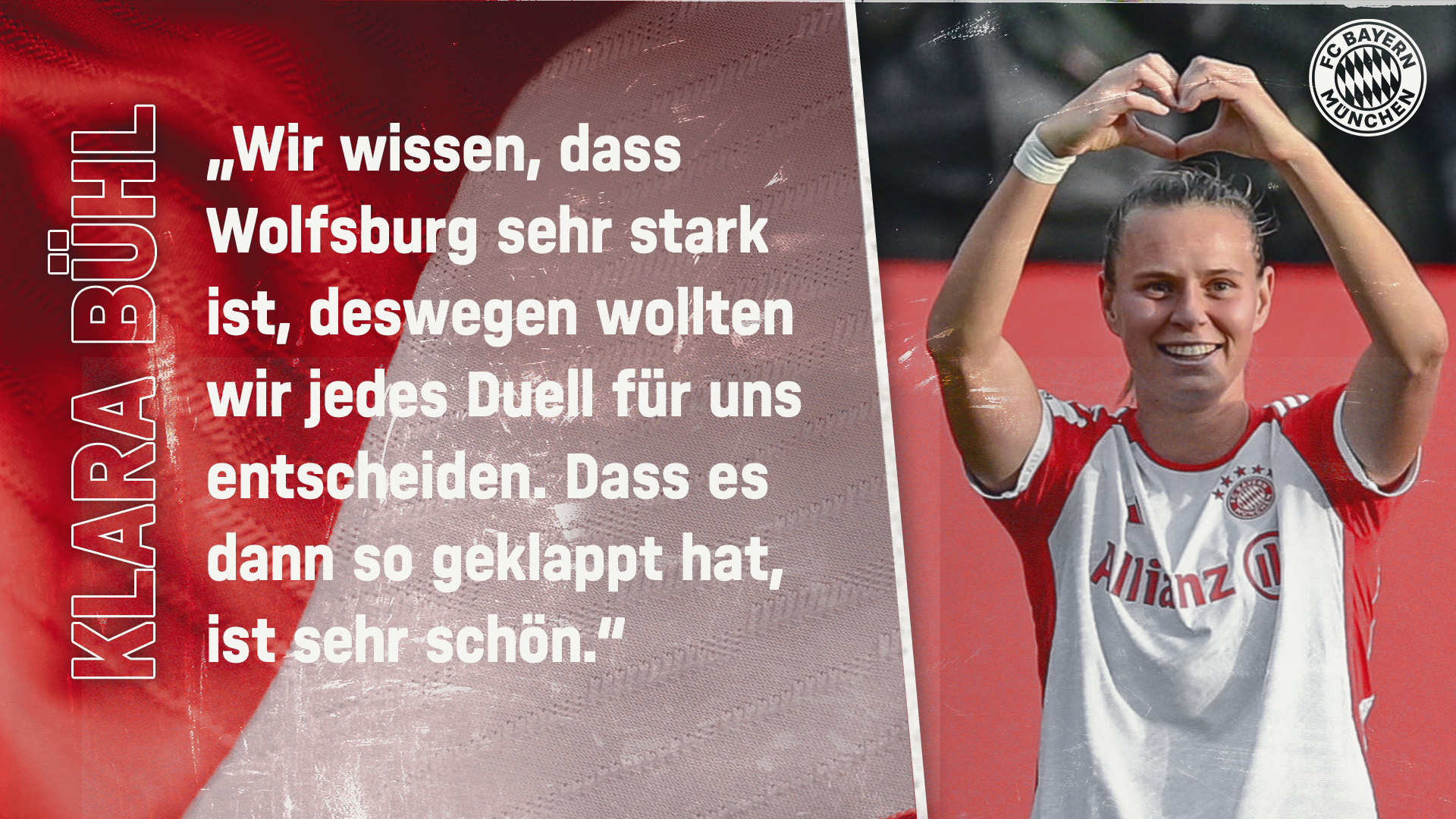 Klara Bühl zum Spiel gegen den VfL Wolfsburg