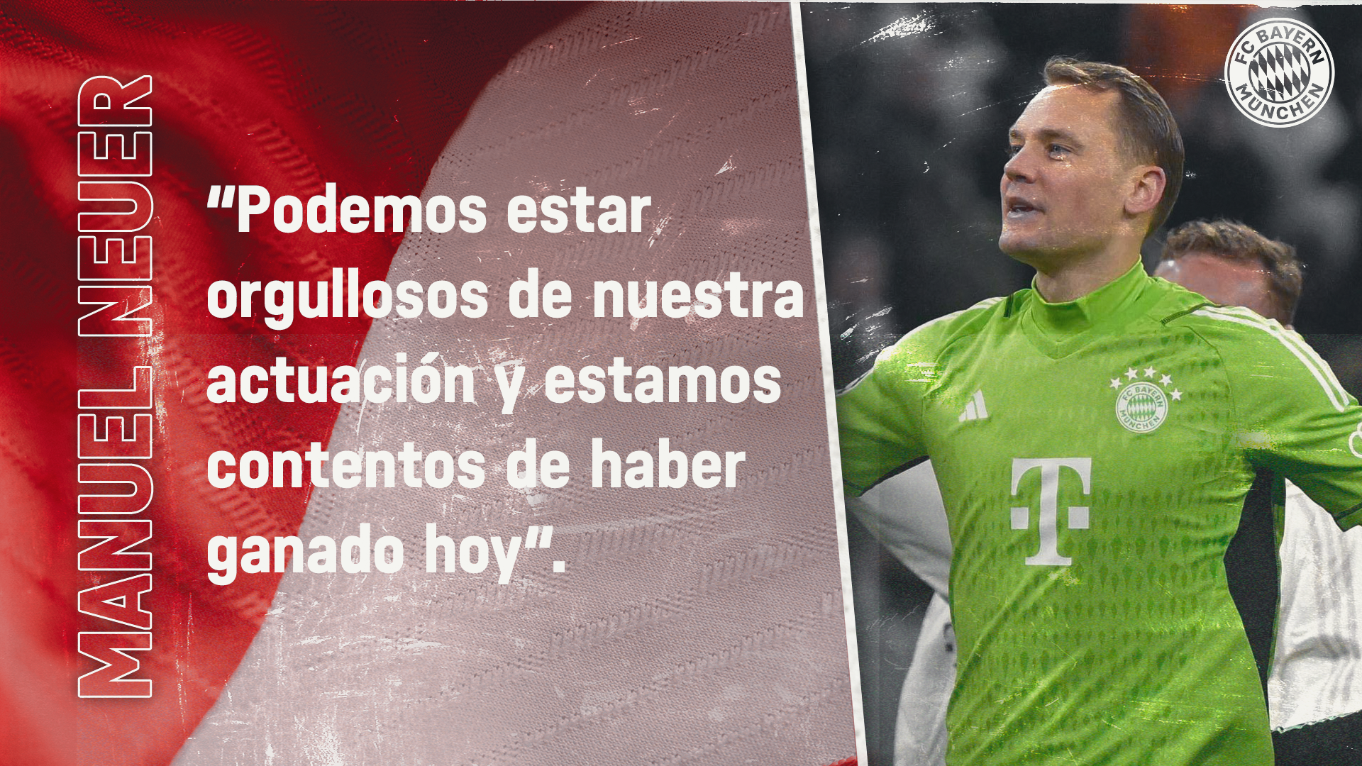 Manuel Neuer sobre el partido de Champions League contra el Galatasaray