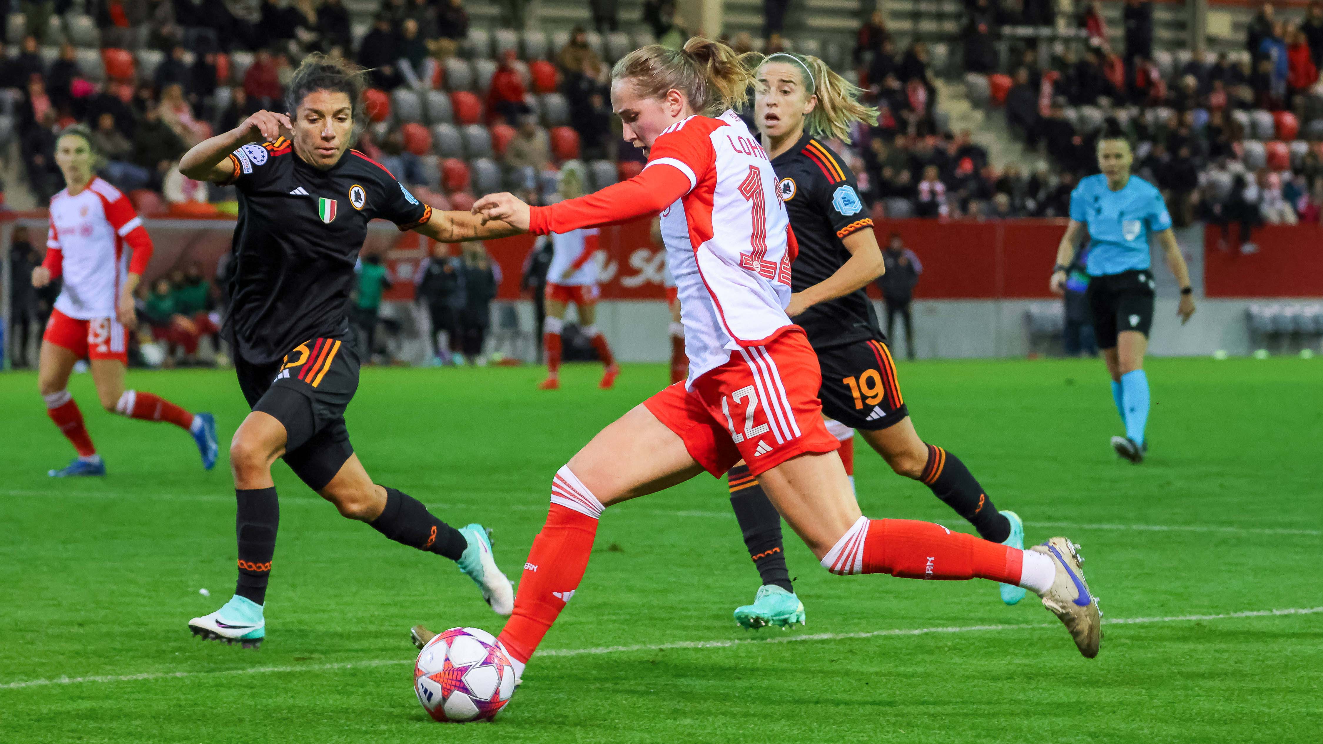 Gegen AS Rom machte Sydney Lohmann ihr 24. Spiel in der UEFA Women's Champions League