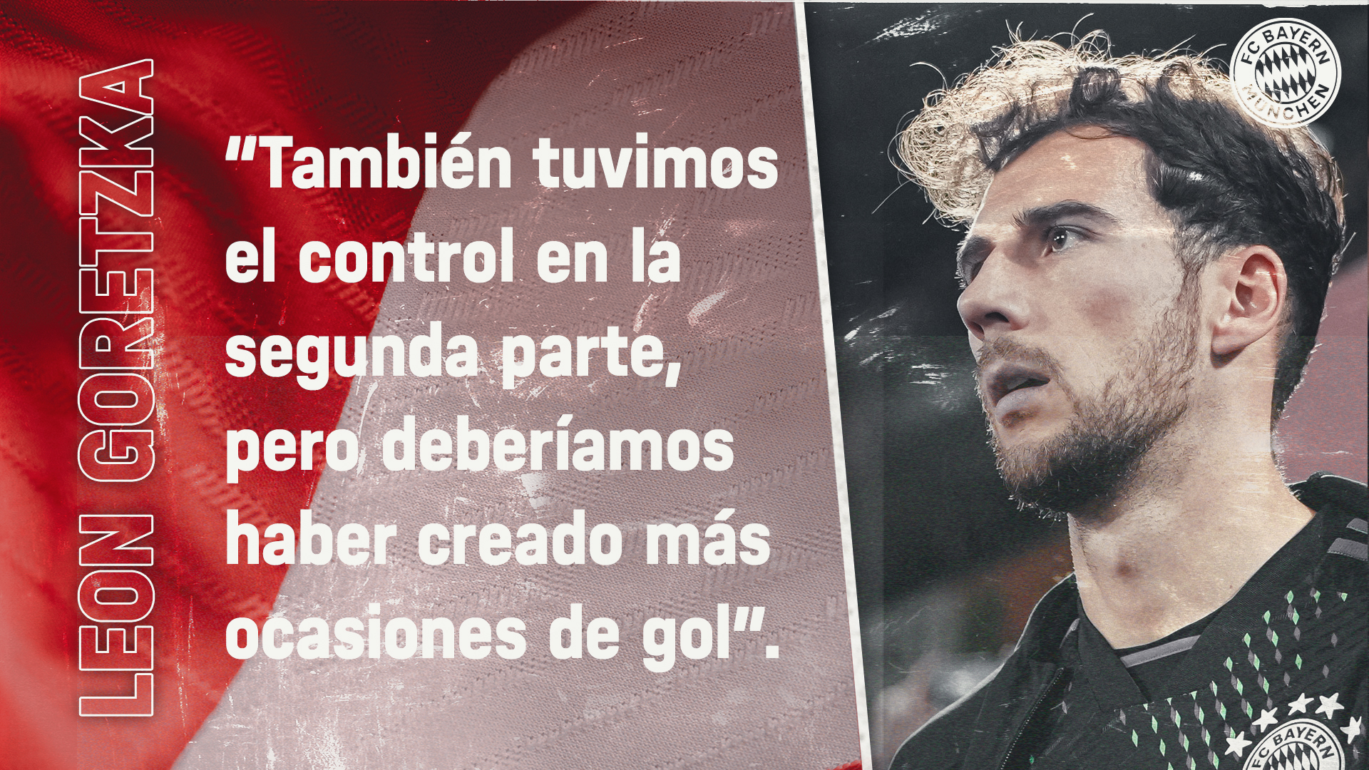 Leon Goretzka sobre el partido de Bundesliga en Colonia.