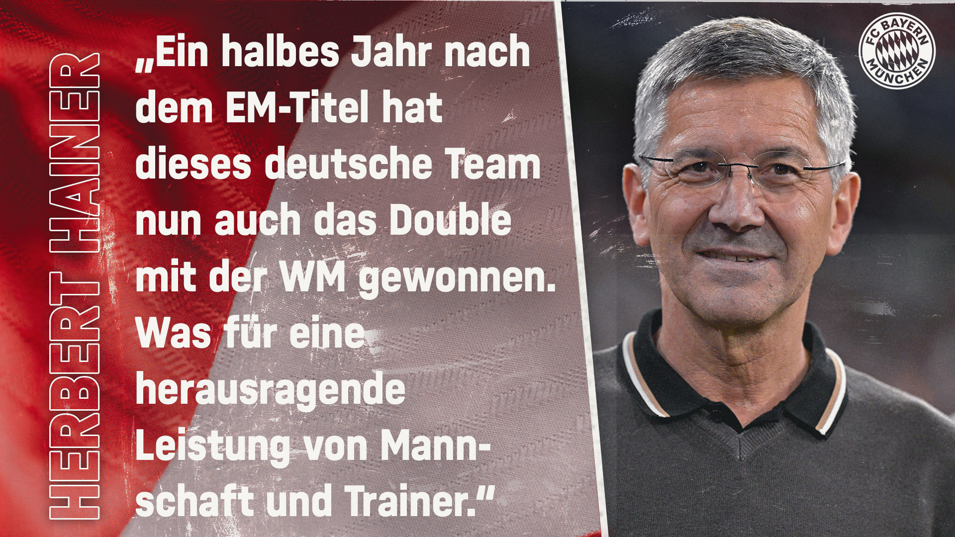 Zitat Herbert Hainer über U17-Weltmeister: Ein halbes Jahr nach dem EM-Titel hat dieses deutsche Team nun auch das Double mit der WM gewonnen. Was für eine herausragende Leistung von Mannschaft und Trainer