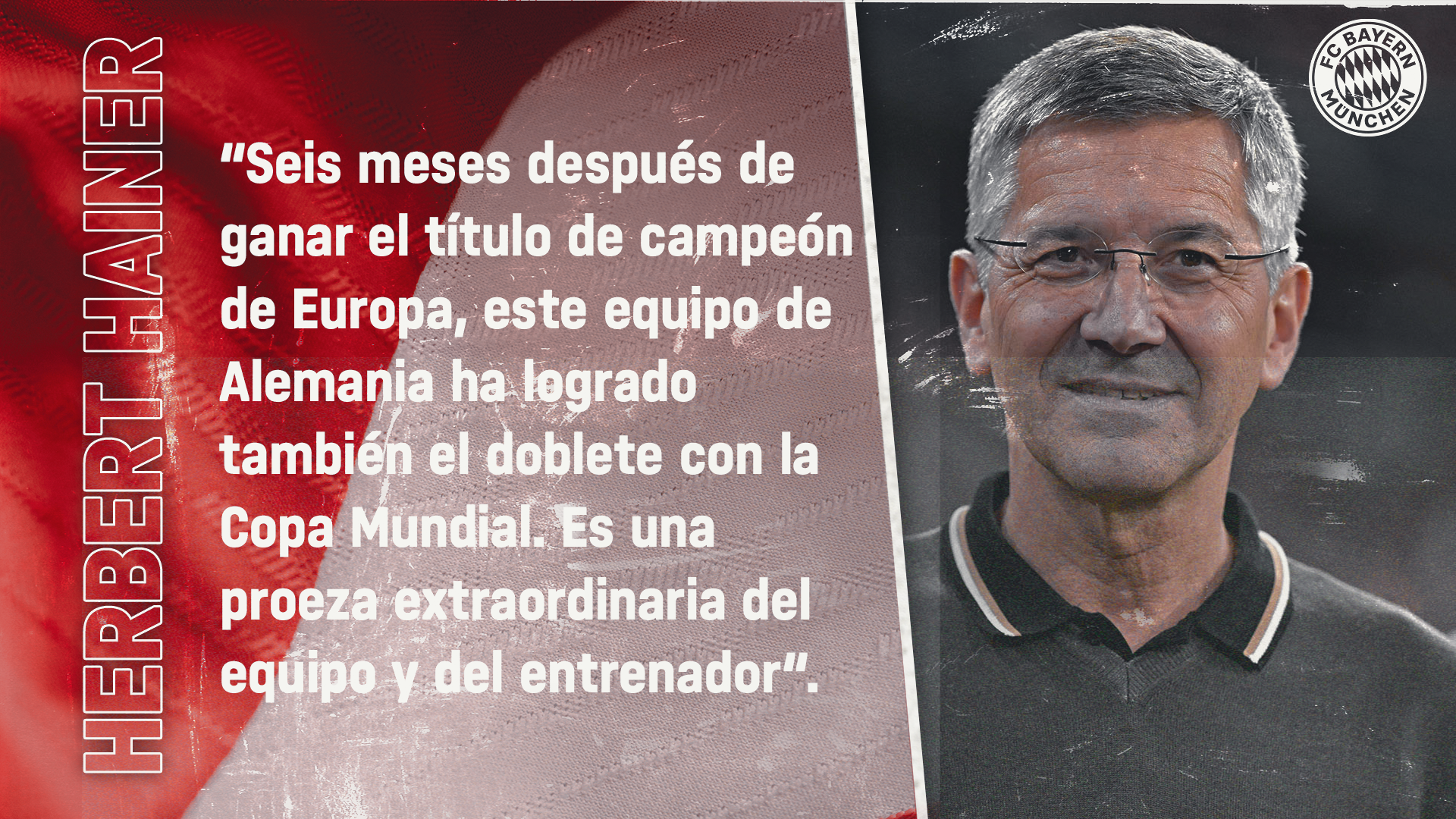 Cita de Herbert Hainer sobre los campeones del mundo sub-17: "Seis meses después de ganar el título de campeones de Europa, este equipo de Alemania ha logrado también el doblete con la Copa Mundial. Una proeza del equipo y del entrenador".