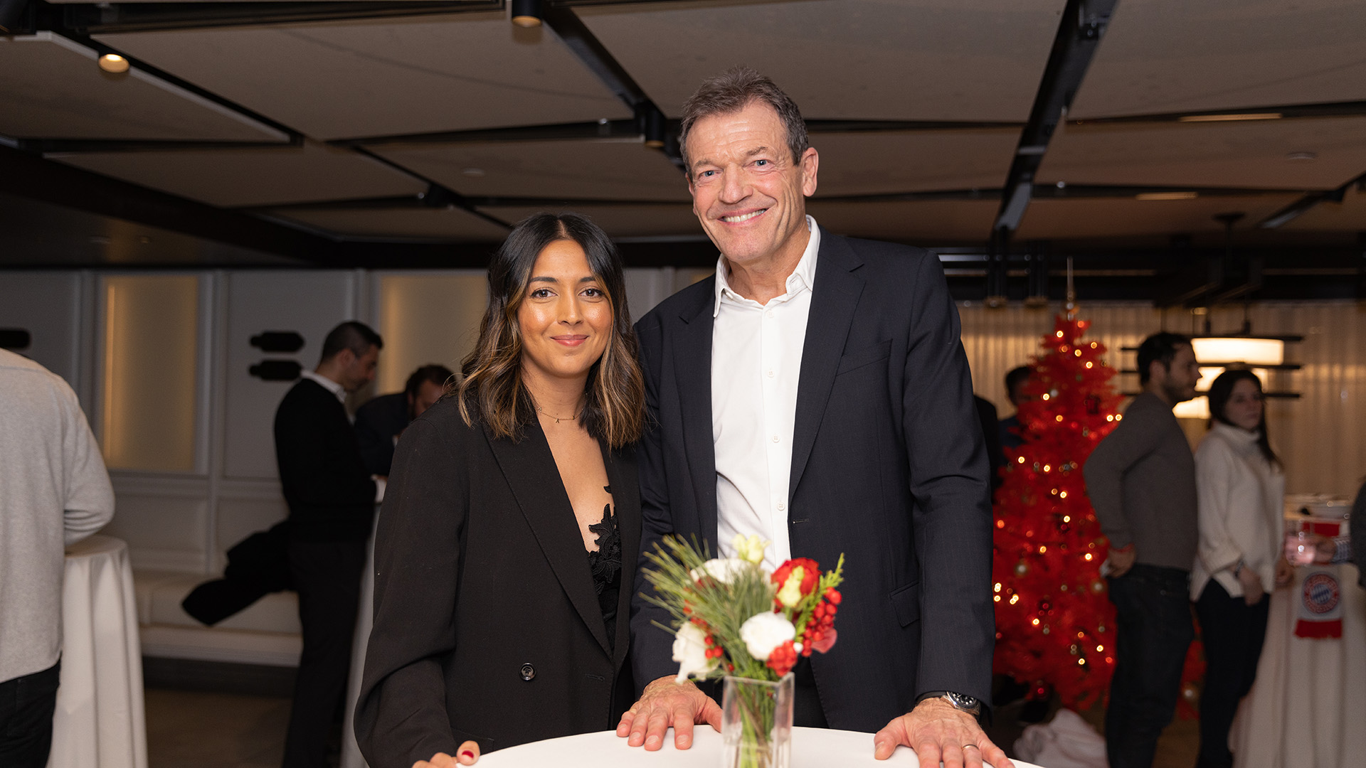 Dee Kundra and Andreas Jung in FC Bayern's New York office