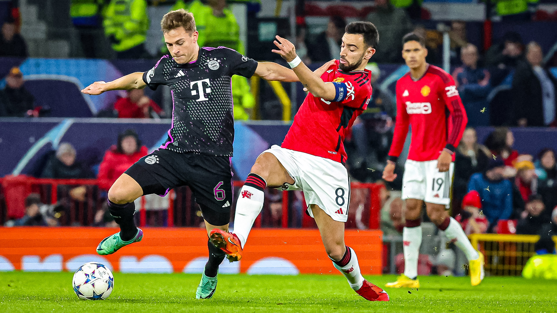 Partido de la Champions League entre el Manchester United y el FC Bayern