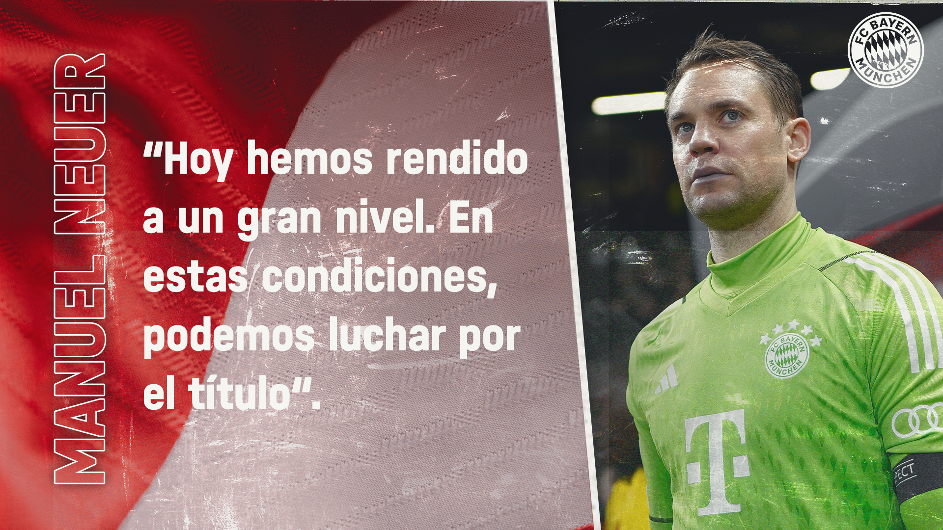 Manuel Neuer sobre el partido de Champions en casa del Manchester United