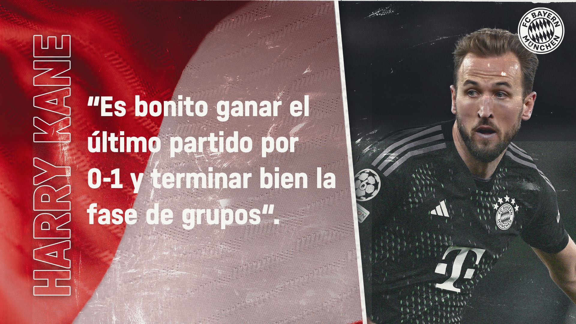 Harry Kane sobre el partido de Champions en casa del Manchester United