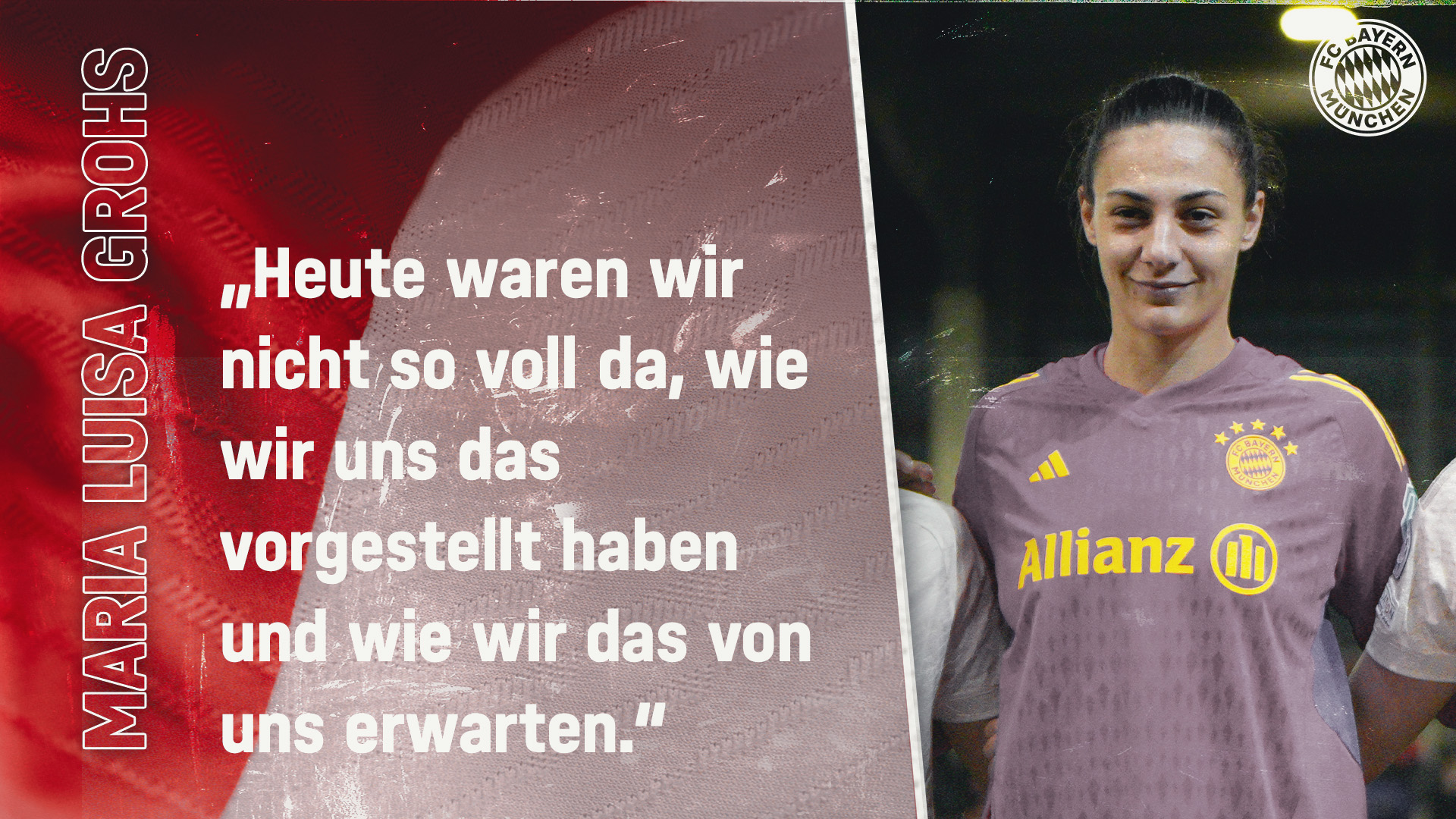 FC Bayern Frauen, Maria Luisa Grohs zum Spiel gegen Ajax