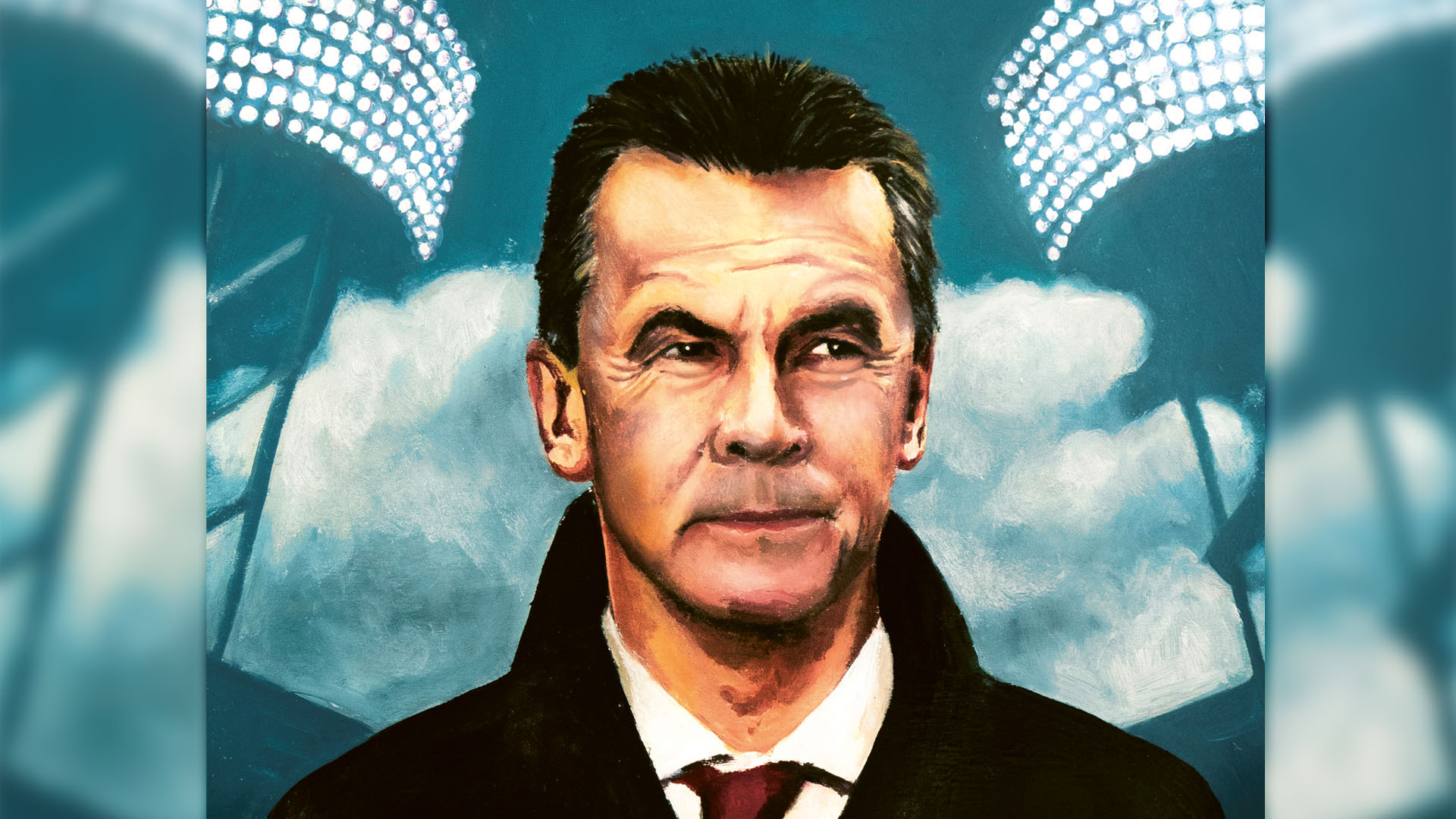 Illustration of former Bayern coach Ottmar Hitzfeld by David Diehl