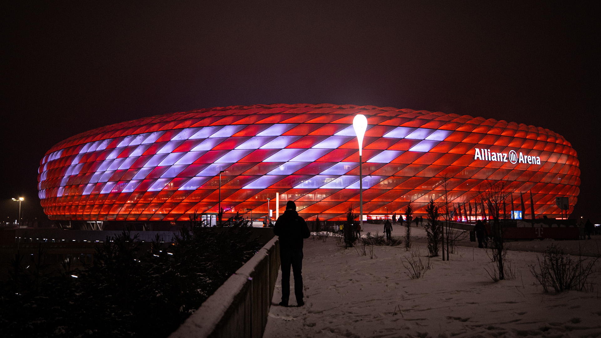 Allianz Arena Schriftzug „Danke Franz“