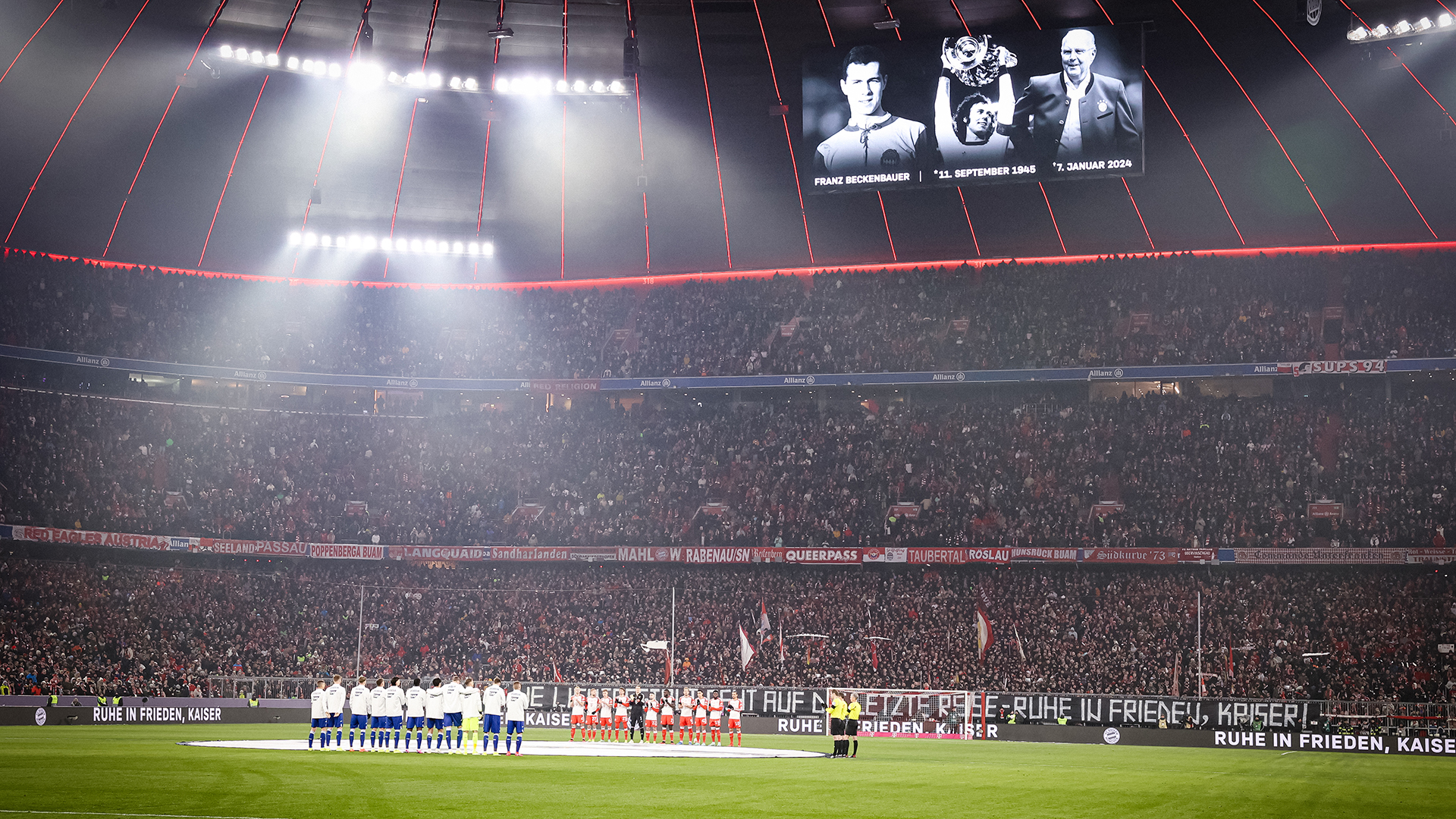 Gedenkminute für Franz Beckenbauer