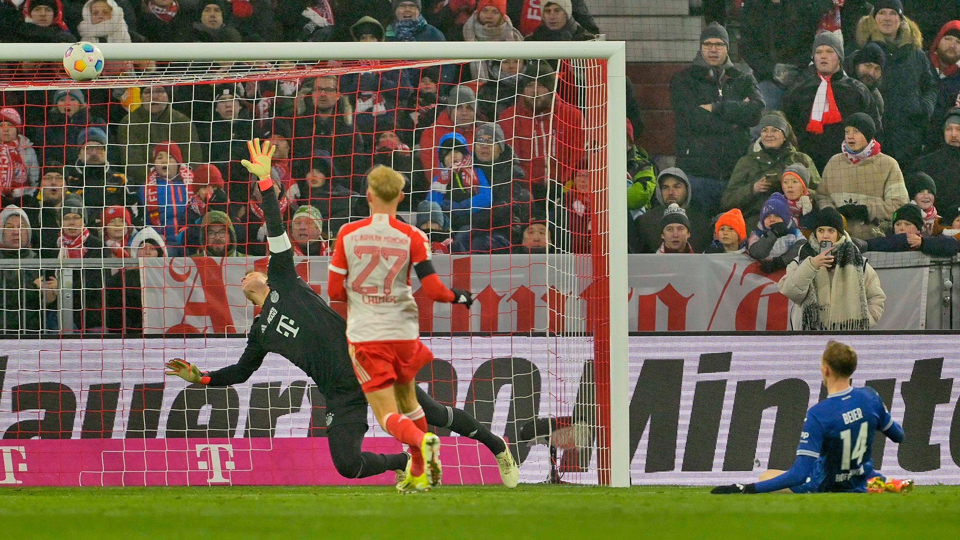 Spielszene aus dem Bundesliga-Duell FC Bayern gegen die TSG Hoffenheim