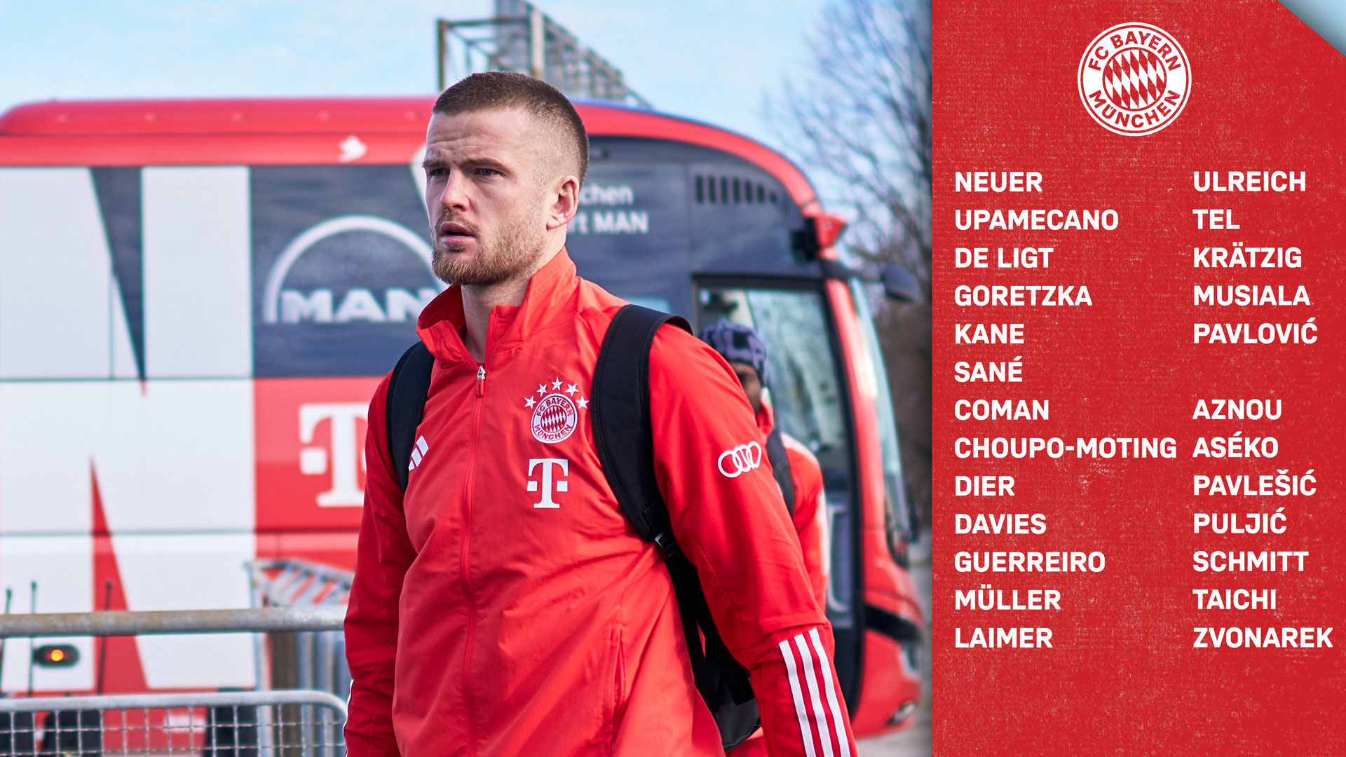 The FC Bayern squad for the training camp in Portugal.