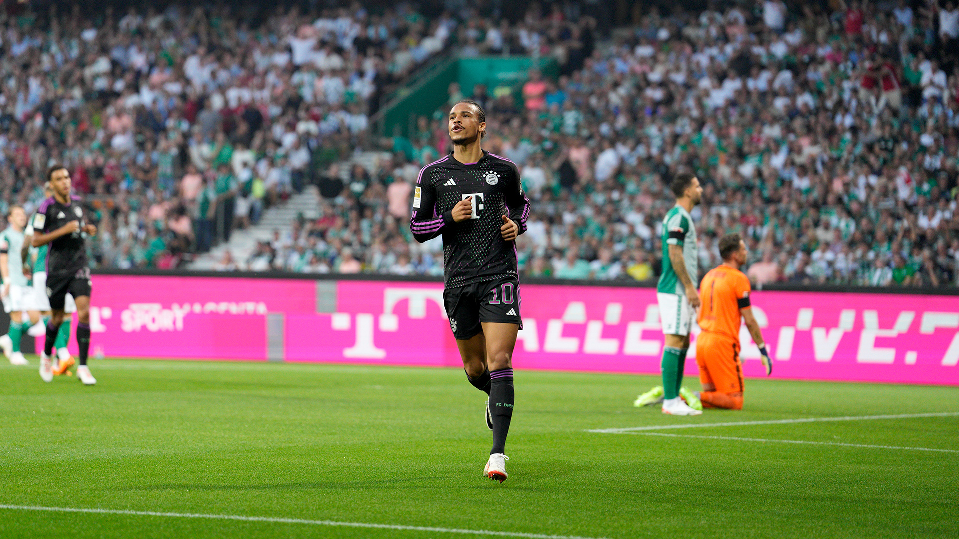 Leroy Sané in der Bundesliga gegen Werder Bremen.