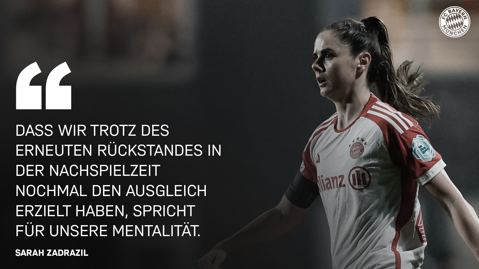 FC Bayern Frauen, Sarah Zadrazil zum Spiel bei der AS Rom