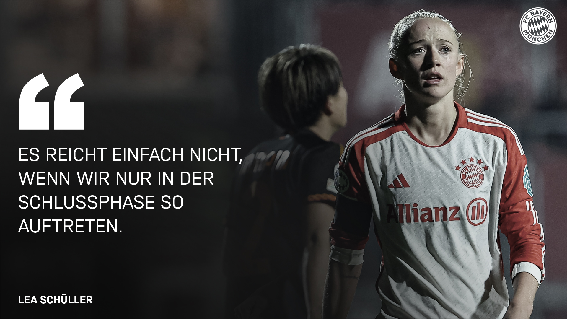 FC Bayern Frauen, Lea Schüller zum Spiel bei der AS Rom