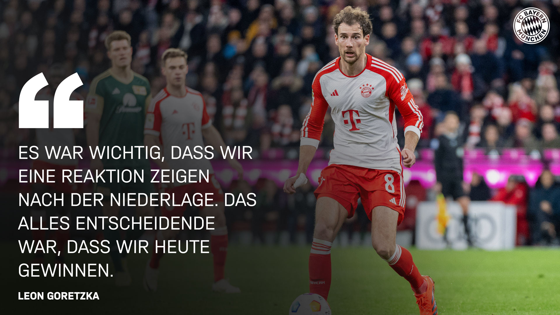 Leon Goretzka zum Bundesliga-Spiel gegen den 1. FC Union Berlin