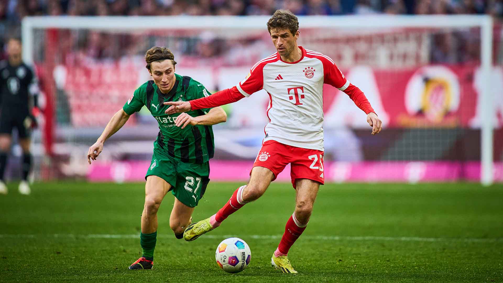 Spielszene aus dem Bundesliga-Duell FC Bayern gegen Borussia Mönchengladbach