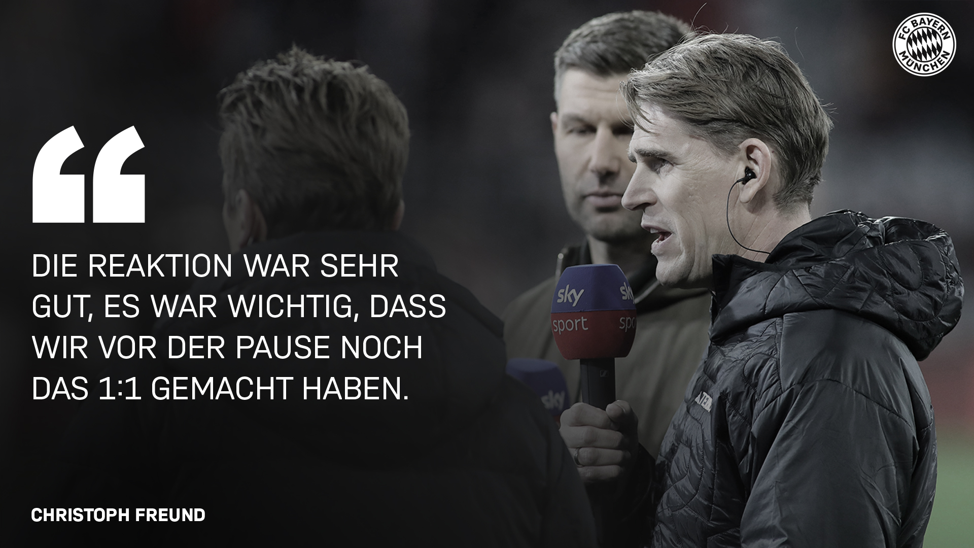 Christoph Freund zum Bundesliga-Spiel gegen Borussia Mönchengladbach