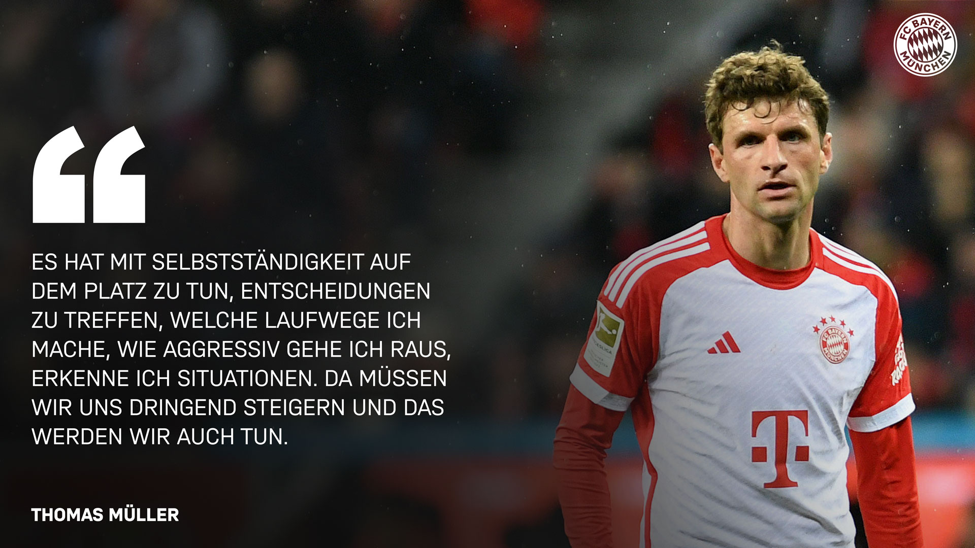 Thomas Müller zum Bundesliga-Spiel bei Bayer 04 Leverkusen