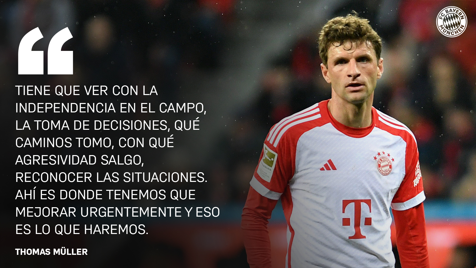 Thomas Müller sobre partido Bundesliga ante Bayer 04 Leverkusen