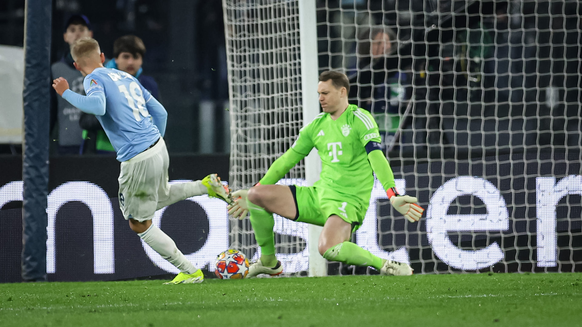 Spielszene aus dem Champions League-Spiel Lazio Rom gegen FC Bayern