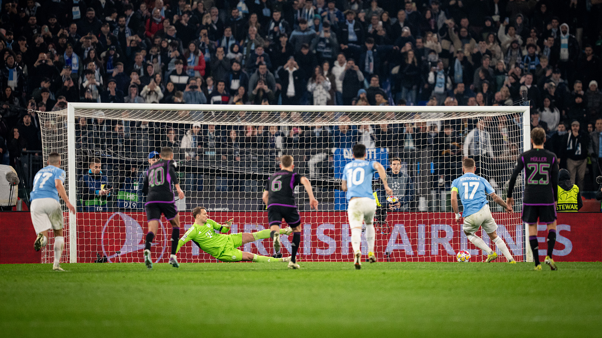 Spielszene aus dem Champions League-Spiel Lazio Rom gegen FC Bayern