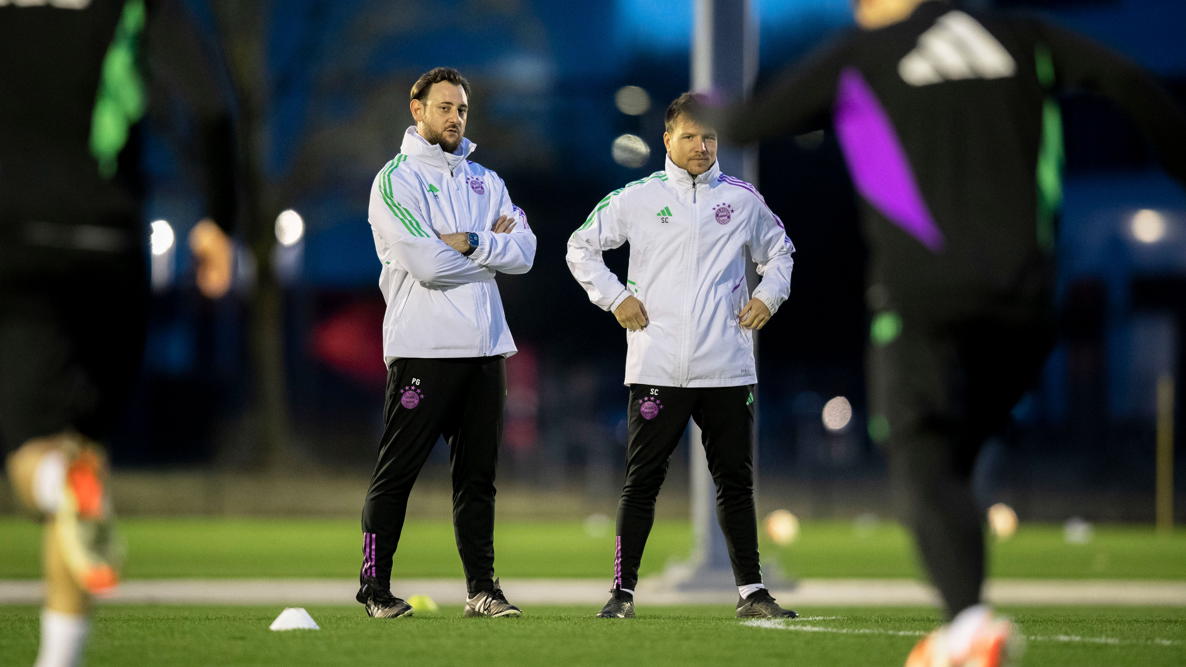 René Marić während des Trainings der U19 des FC Bayern.