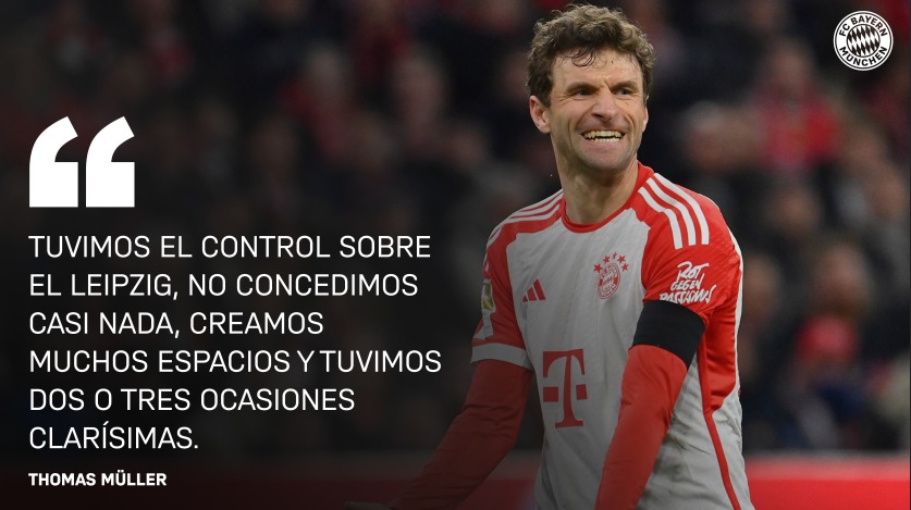 Thomas Müller sobre el partido de Bundesliga contra el RB Leipzig