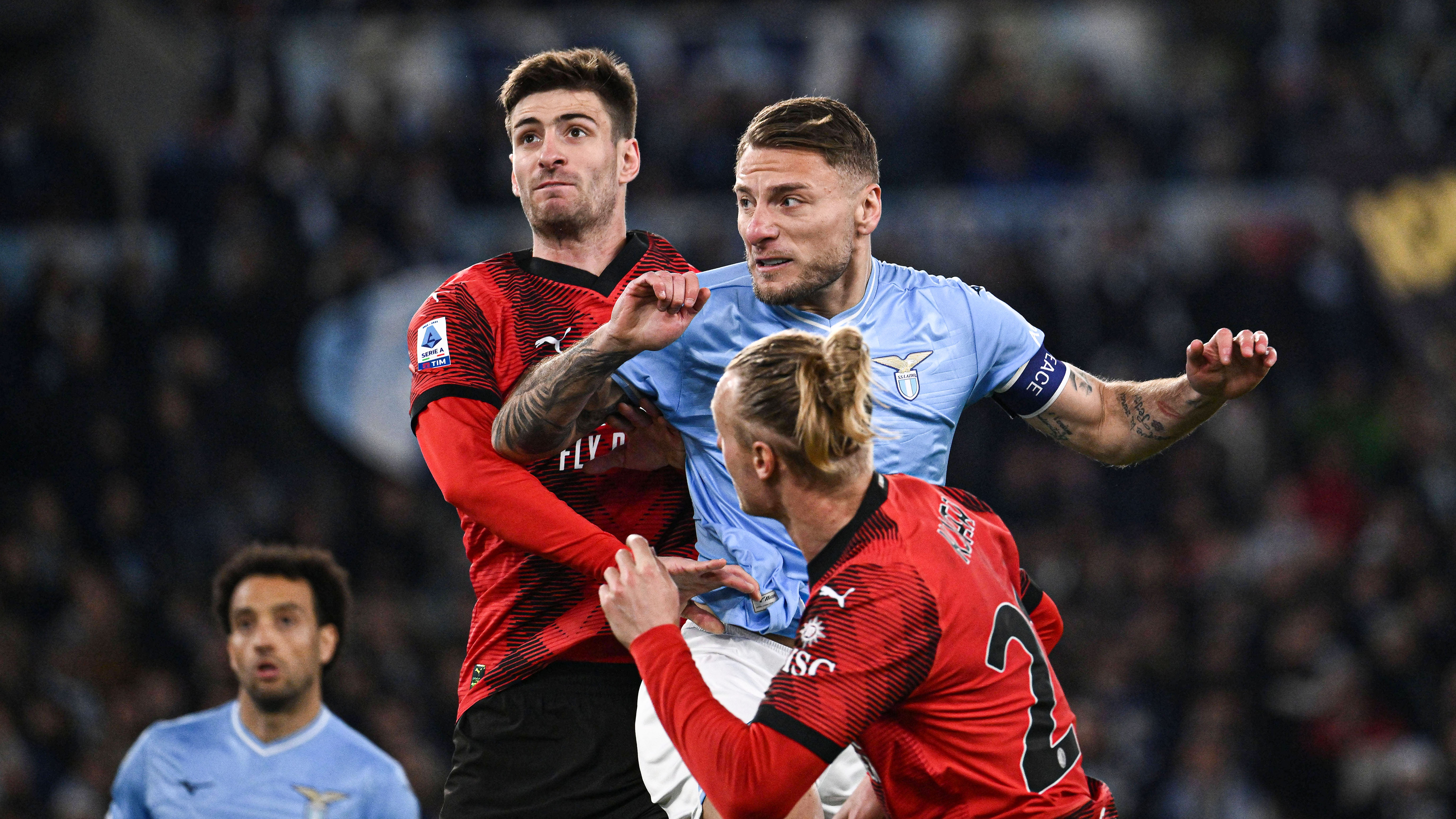 Spieler von Lazio Rom nach der Heimniederlage gegen den AC Mailand