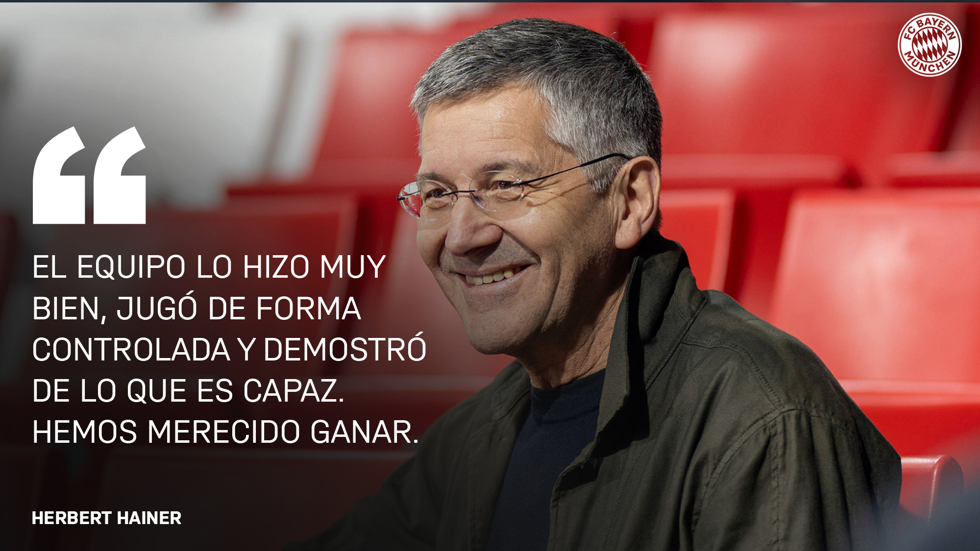 Herbert Hainer sobre partido Champions League contra Lazio