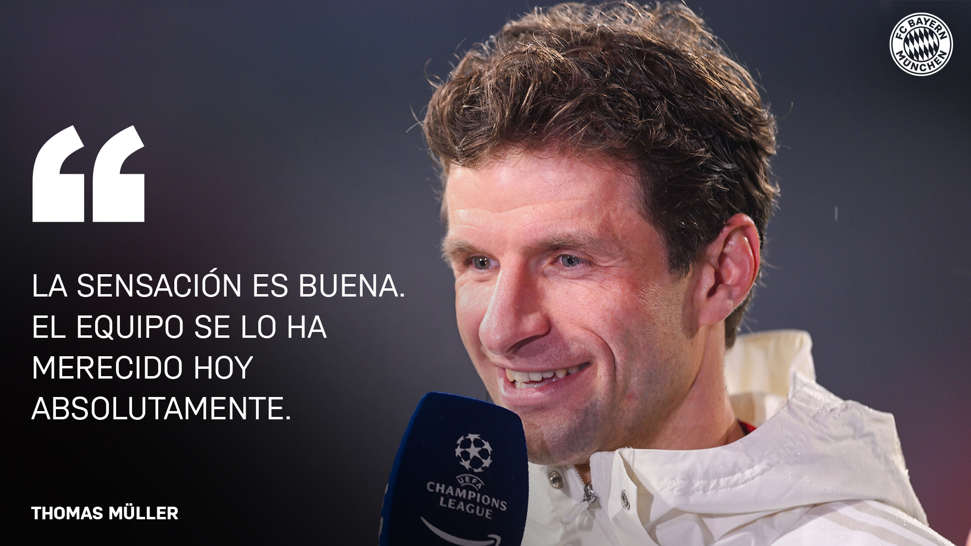 Thomas Müller sobre partido Champions League contra Lazio