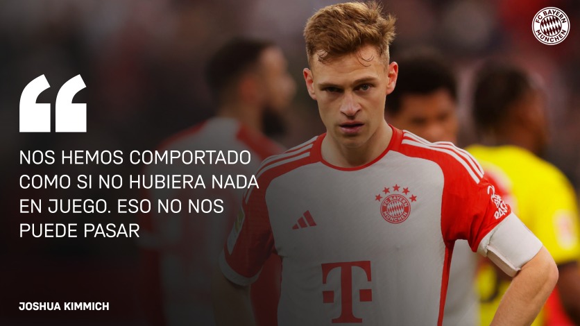 Joshua Kimmich sobre el partido de Bundesliga contra el Borussia Dortmund