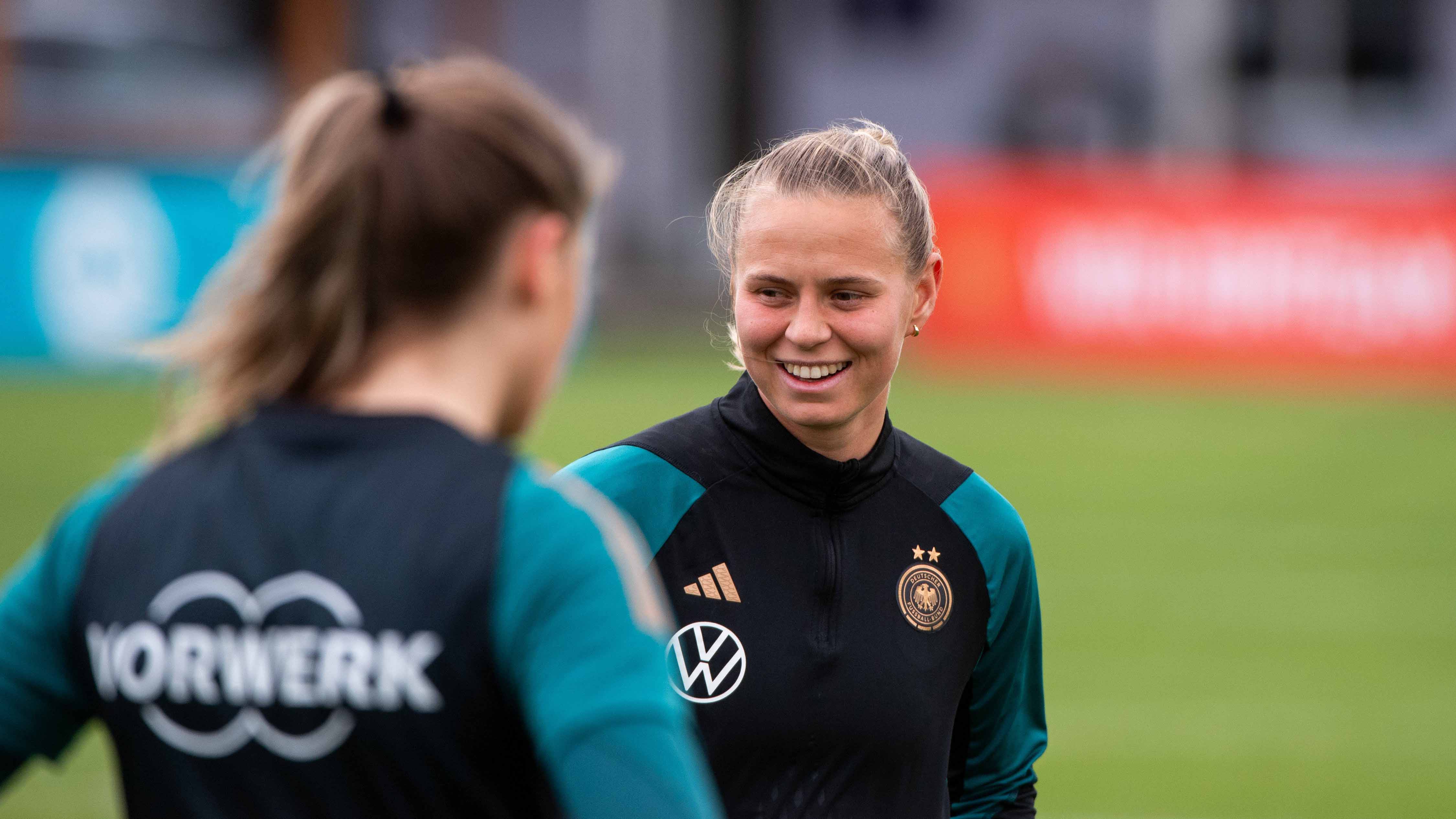 Klara Bühl während einer Trainingseinheit der deutschen Nationalmannschaft.