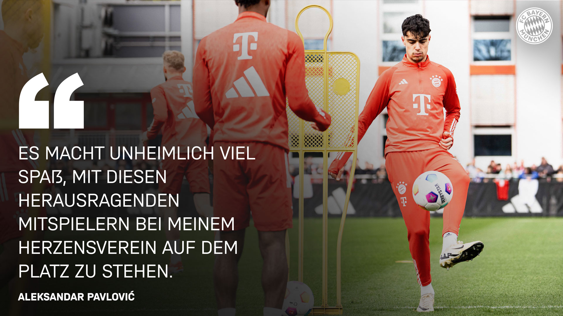 Aleksandar Pavlović über die vergangenen Monate beim FC Bayern.