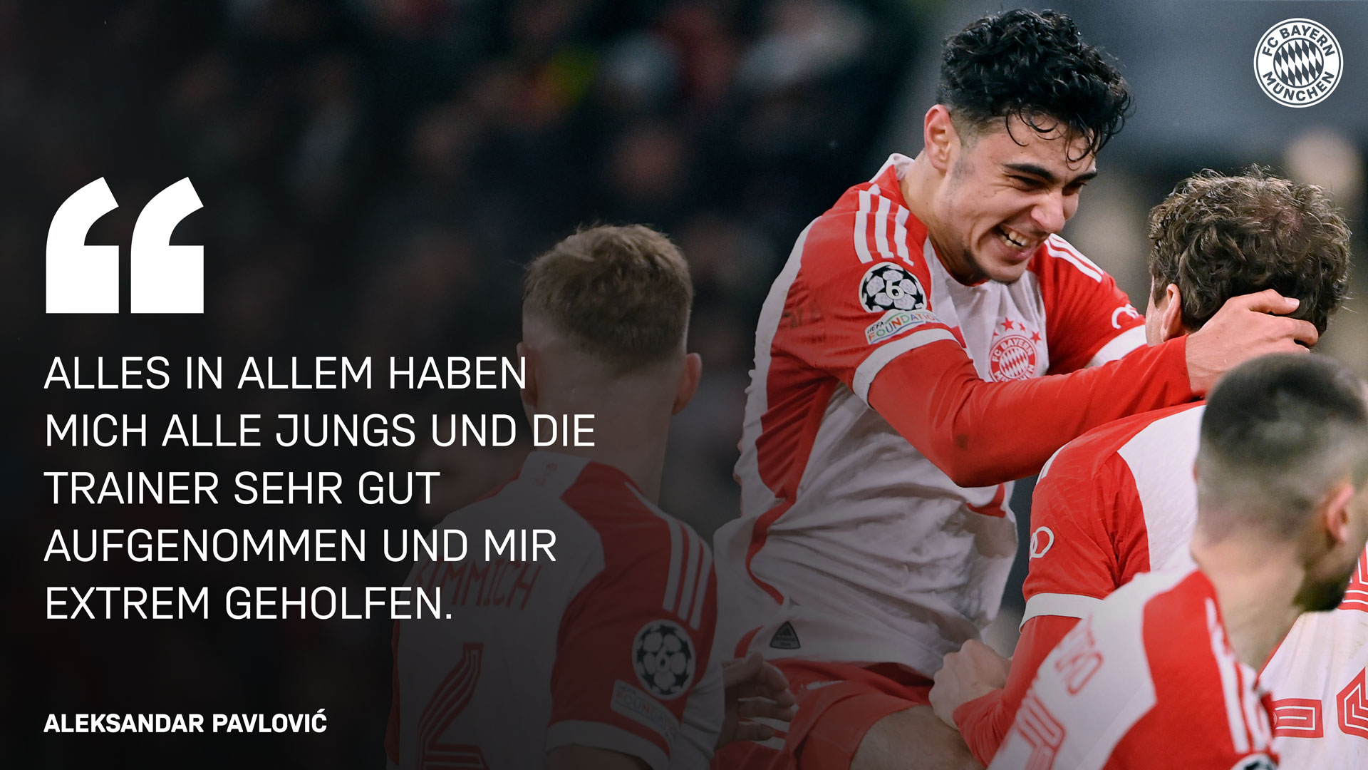 Aleksandar Pavlović über seine erste Zeit bei den Profis des FC Bayern.