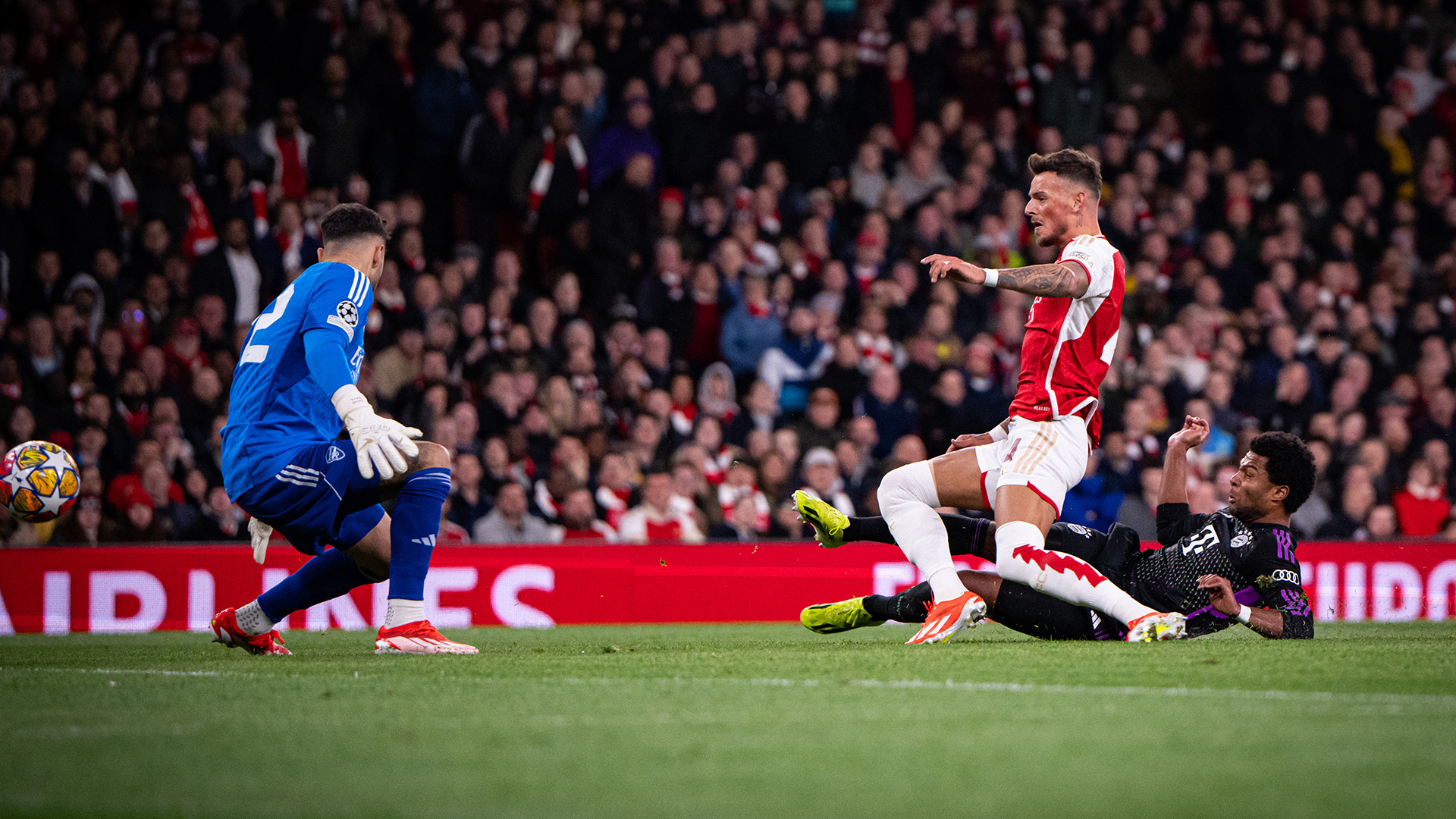 Spielszene aus dem Champions League-Viertelfinale FC Arsenal vs. FC Bayern