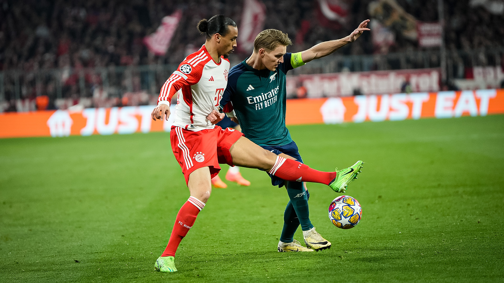 Szene der Partie FC Bayern - FC Arsenal in der Champions League