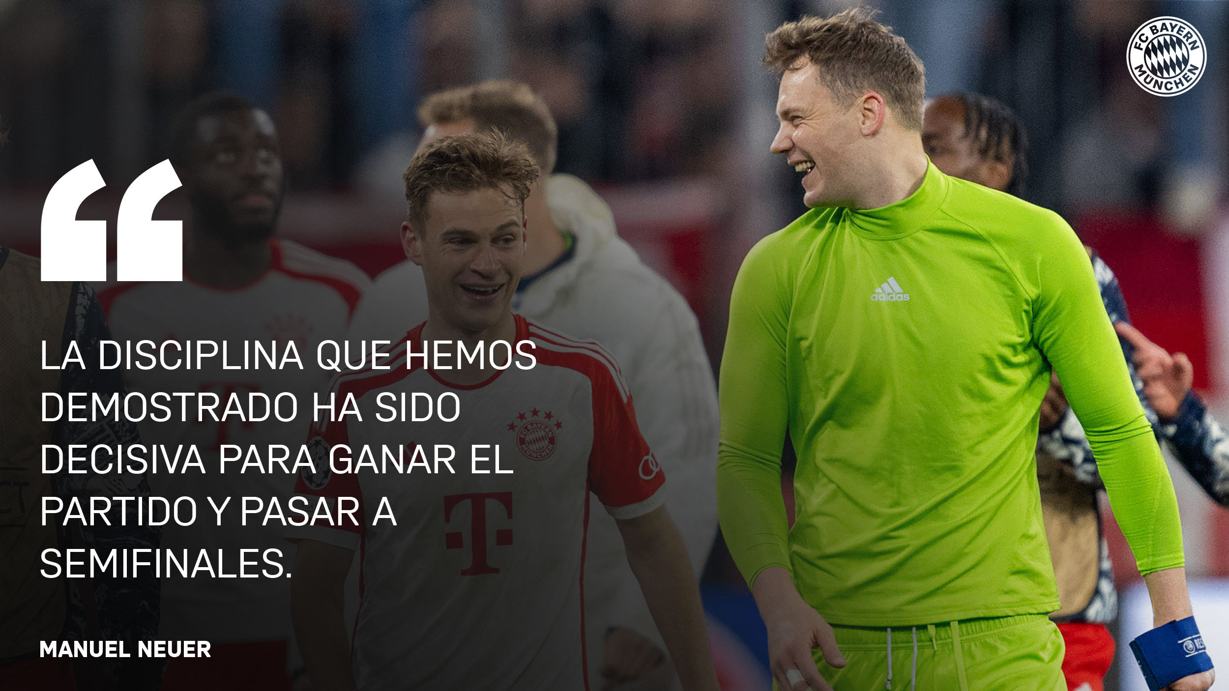 Manuel Neuer sobre partido Champions League FC Bayern - FC Arsenal