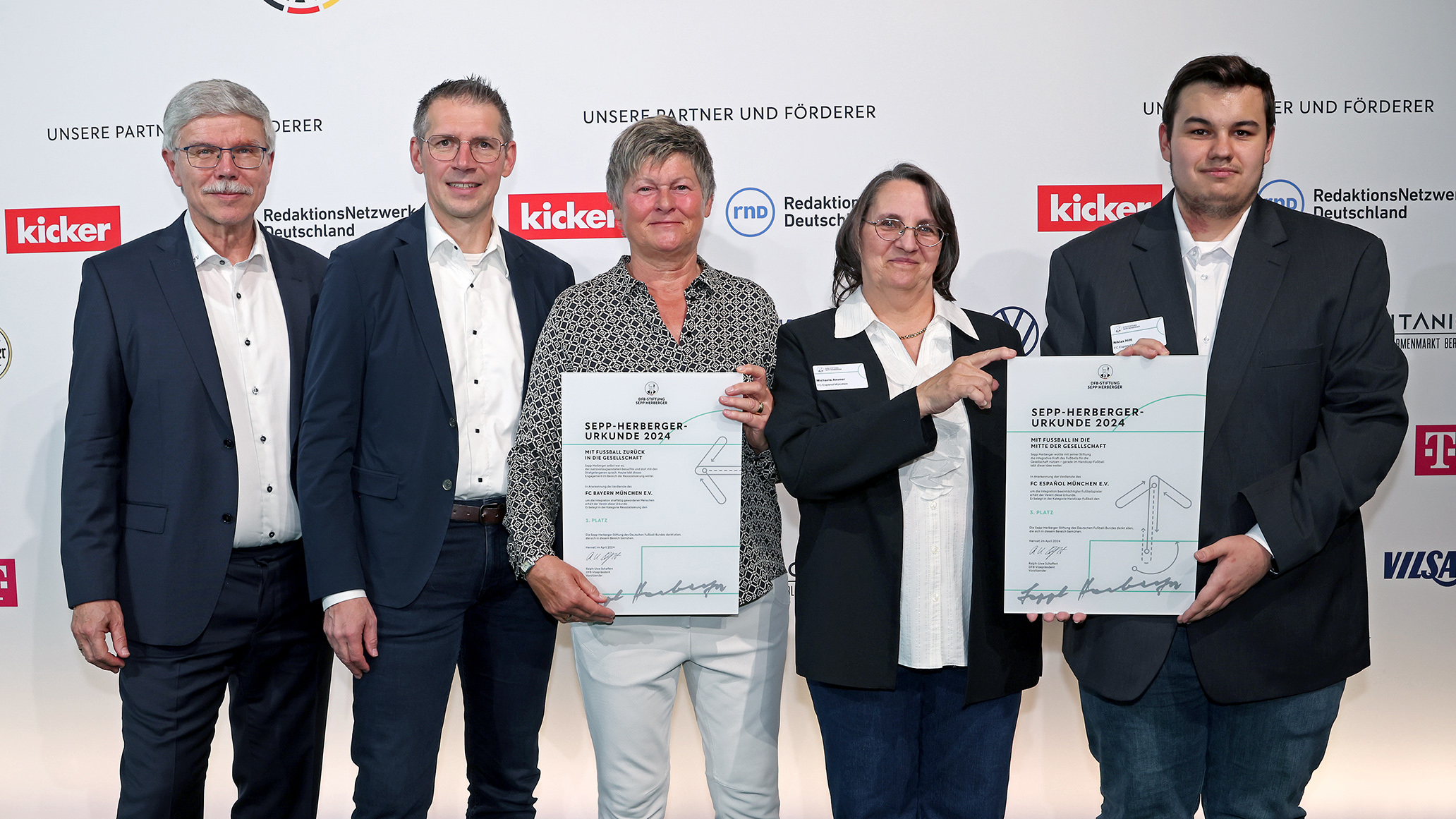 Karin Danner beim Sepp Herberger Award