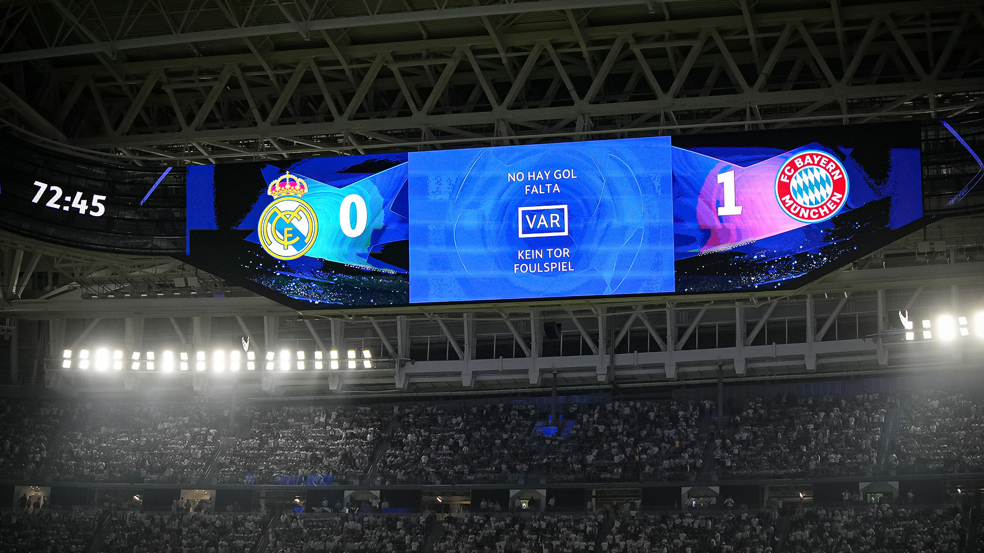 Szene aus dem Rückspiel im Champions League-Halbfinale des FC Bayern bei Real Madrid