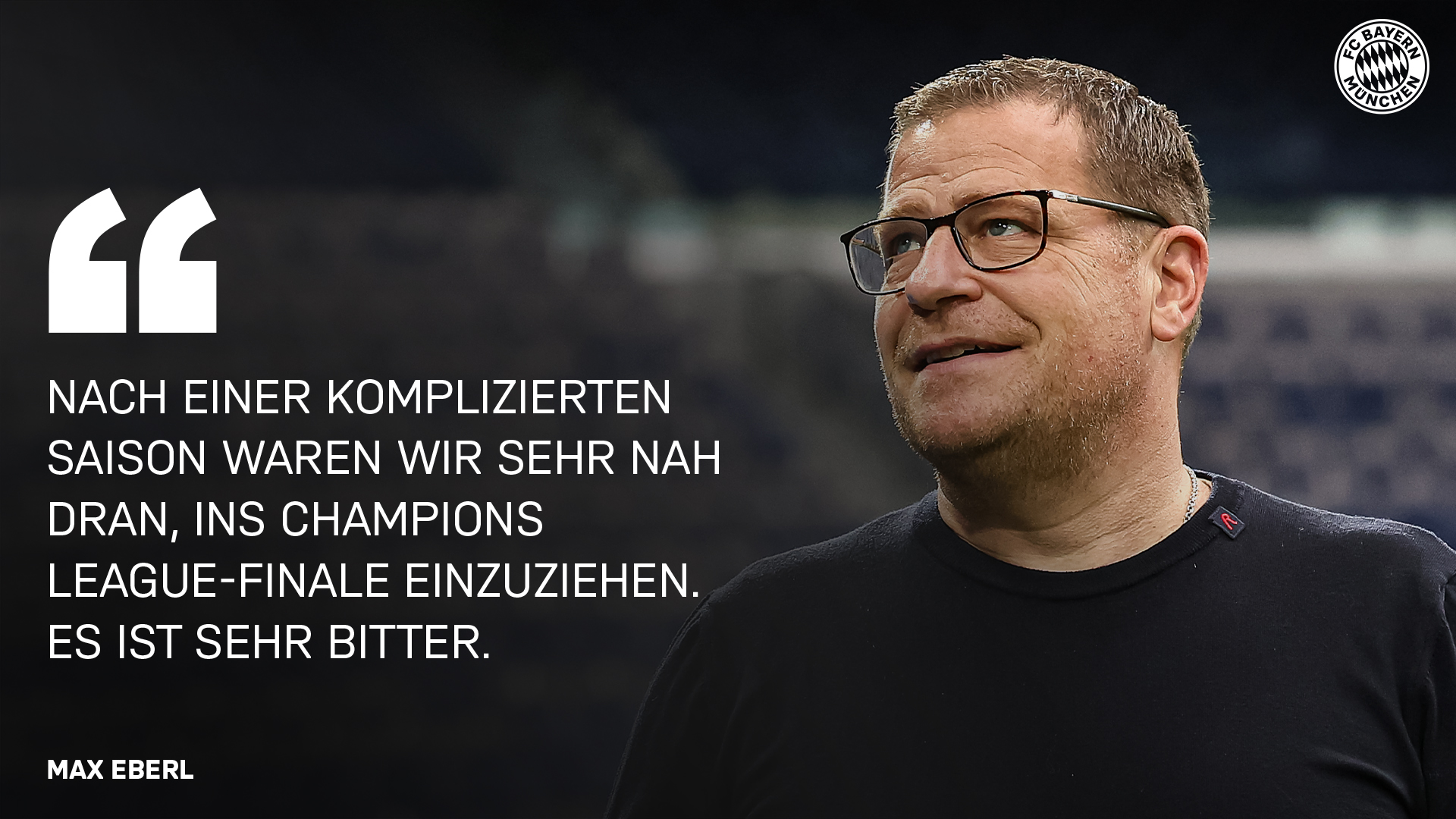 Max Eberl zum Halbfinal-Rückspiel des FC Bayern bei Real Madrid in der Champions League