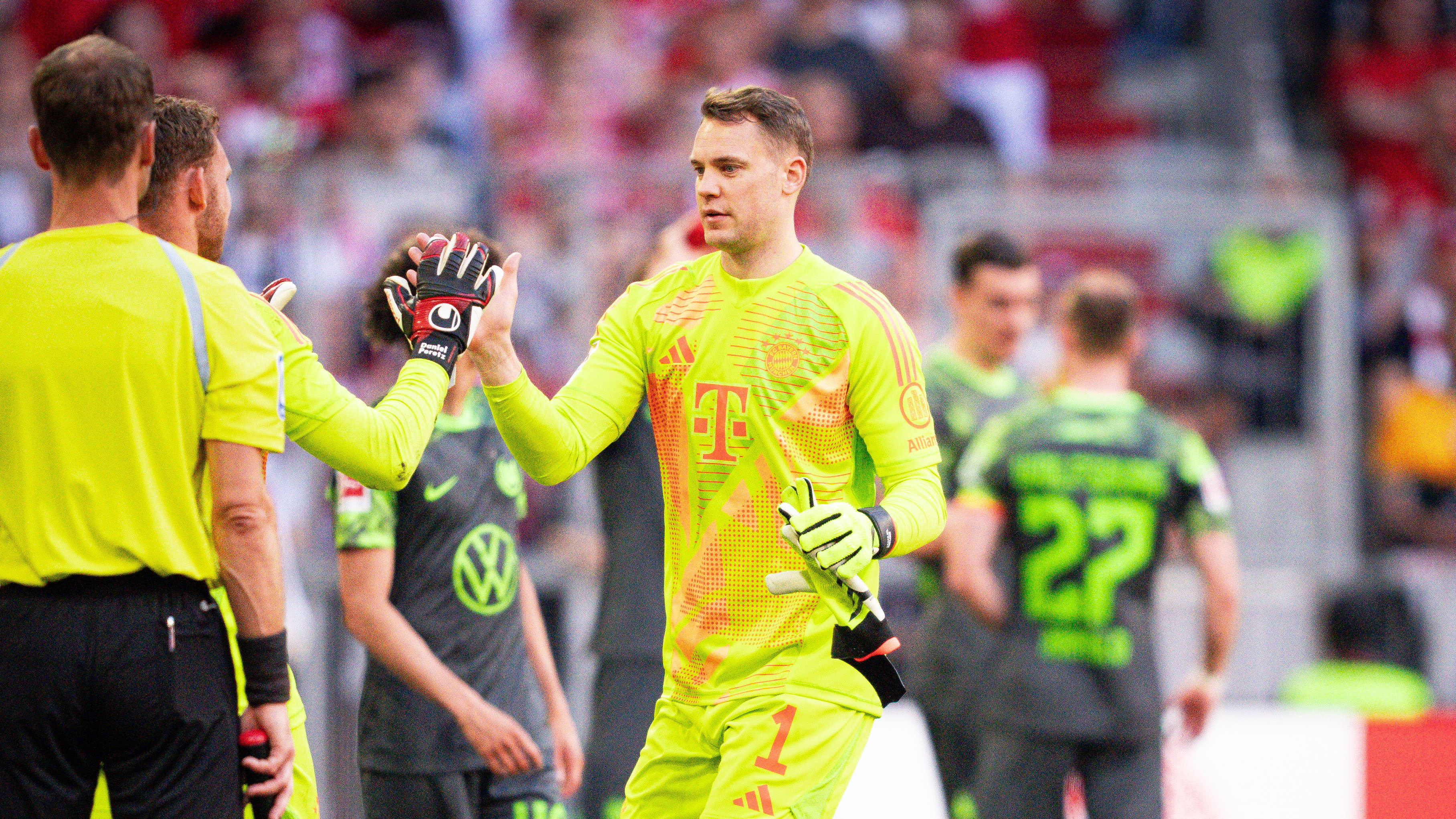 Manuel Neuer, Reaction to FC Bayern's home win over VfL Wolfsburg on Matchday 33 of the 2023/24 Bundesliga season.