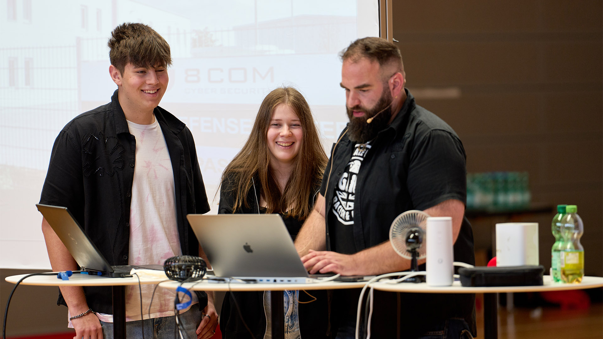 Cyber security workshop participants at the FC Bayern Campus