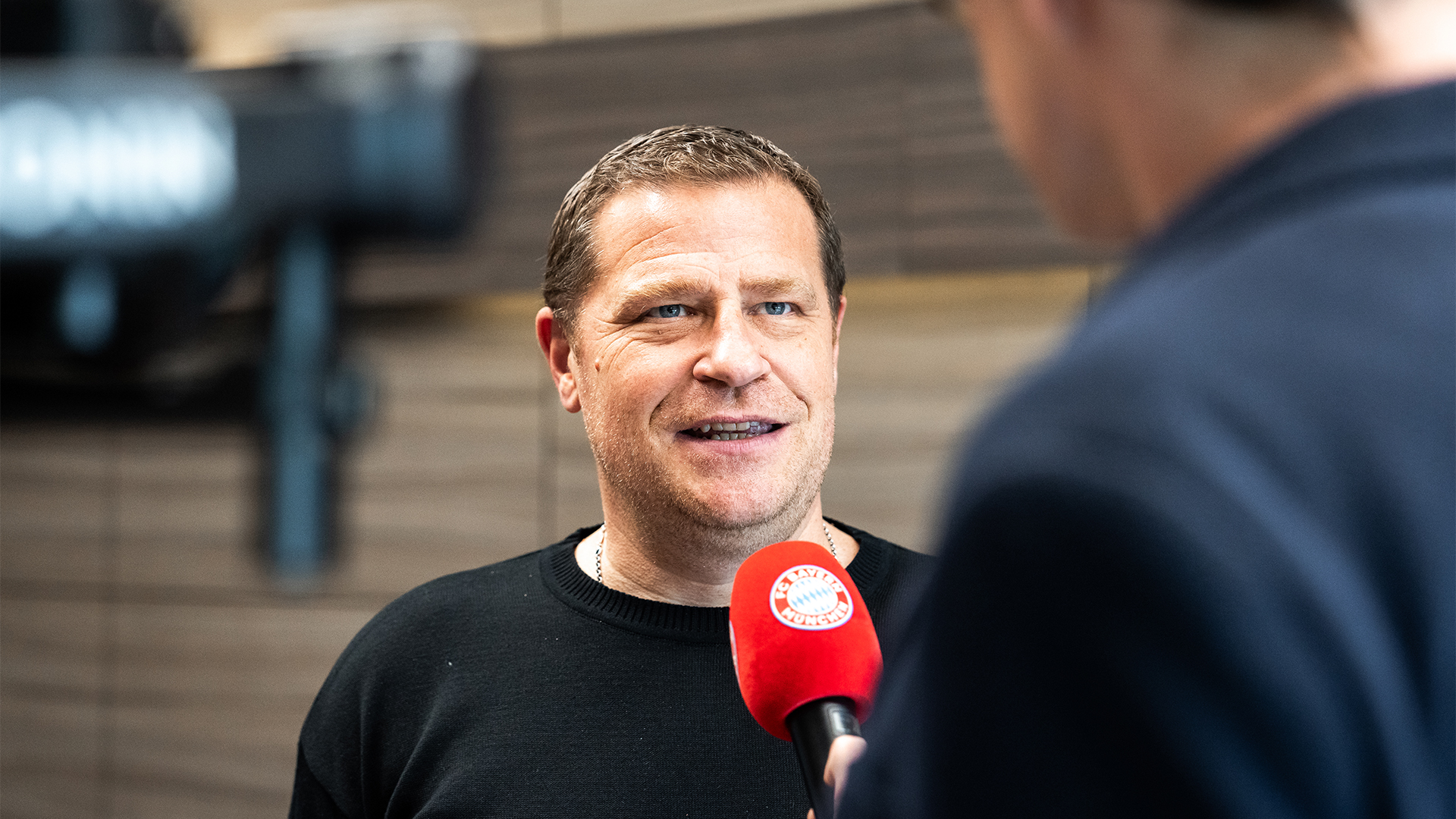 FC Bayern board member for sport Max Eberl speaks in an interview